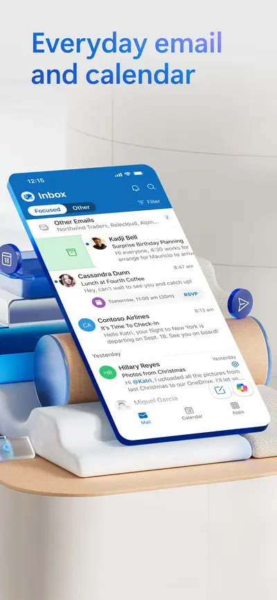 Microsoft Outlook app store screenshot 1 — Productivity (iOS)
