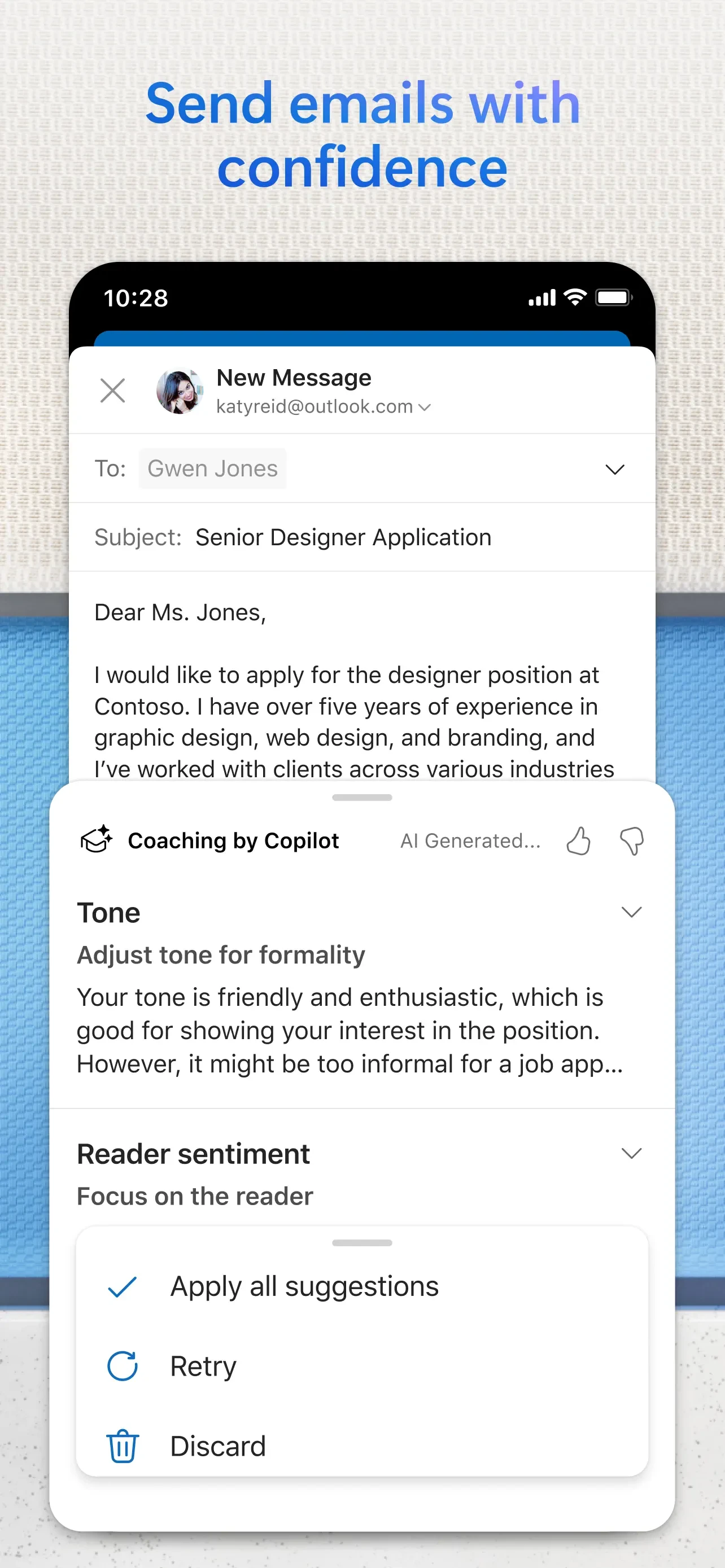 Microsoft Outlook app store screenshot 5 — Productivity (iOS)