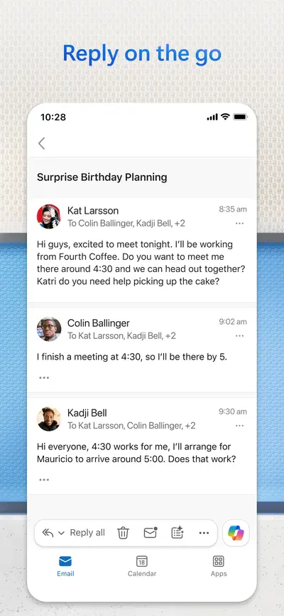 Microsoft Outlook app store screenshot 7 — Productivity (iOS)