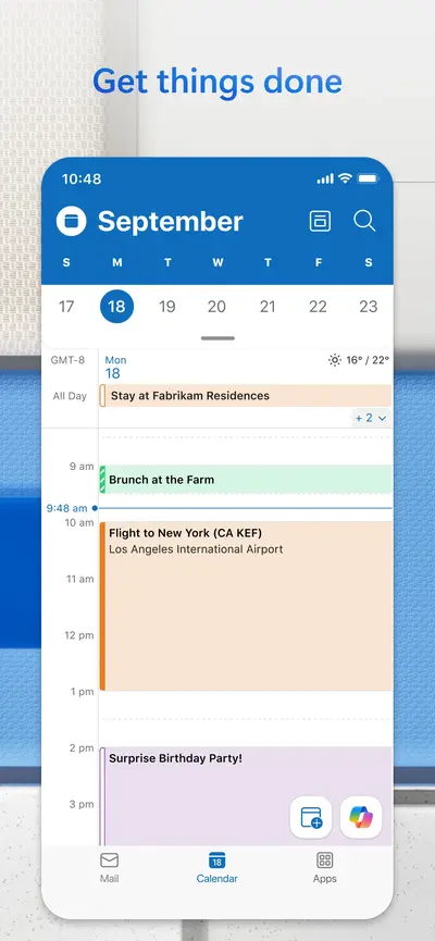 Microsoft Outlook app store screenshot 8 — Productivity (iOS)