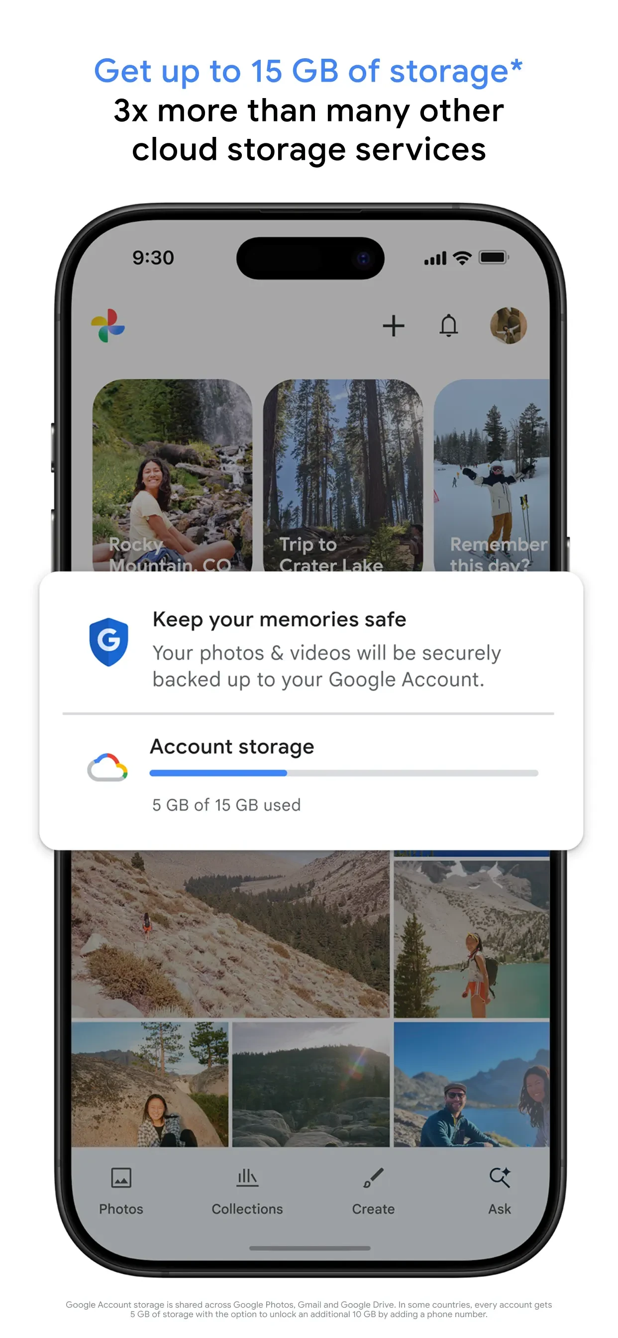 Google Photos: Backup & Edit app store screenshot 1 — Photo & Video (iOS)