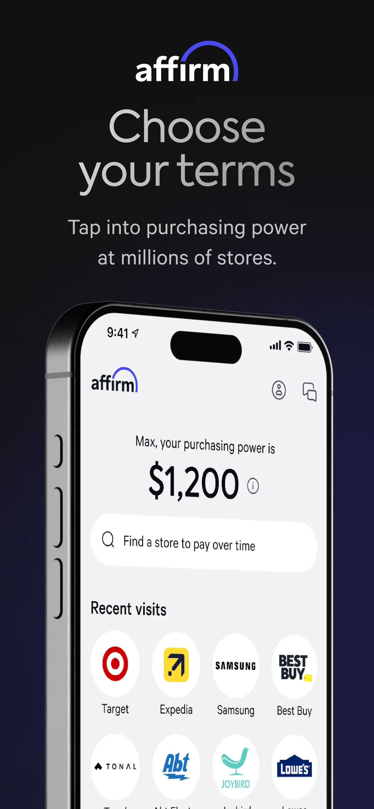 Affirm: Buy now, pay over time app store screenshot 2 — Shopping (iOS)