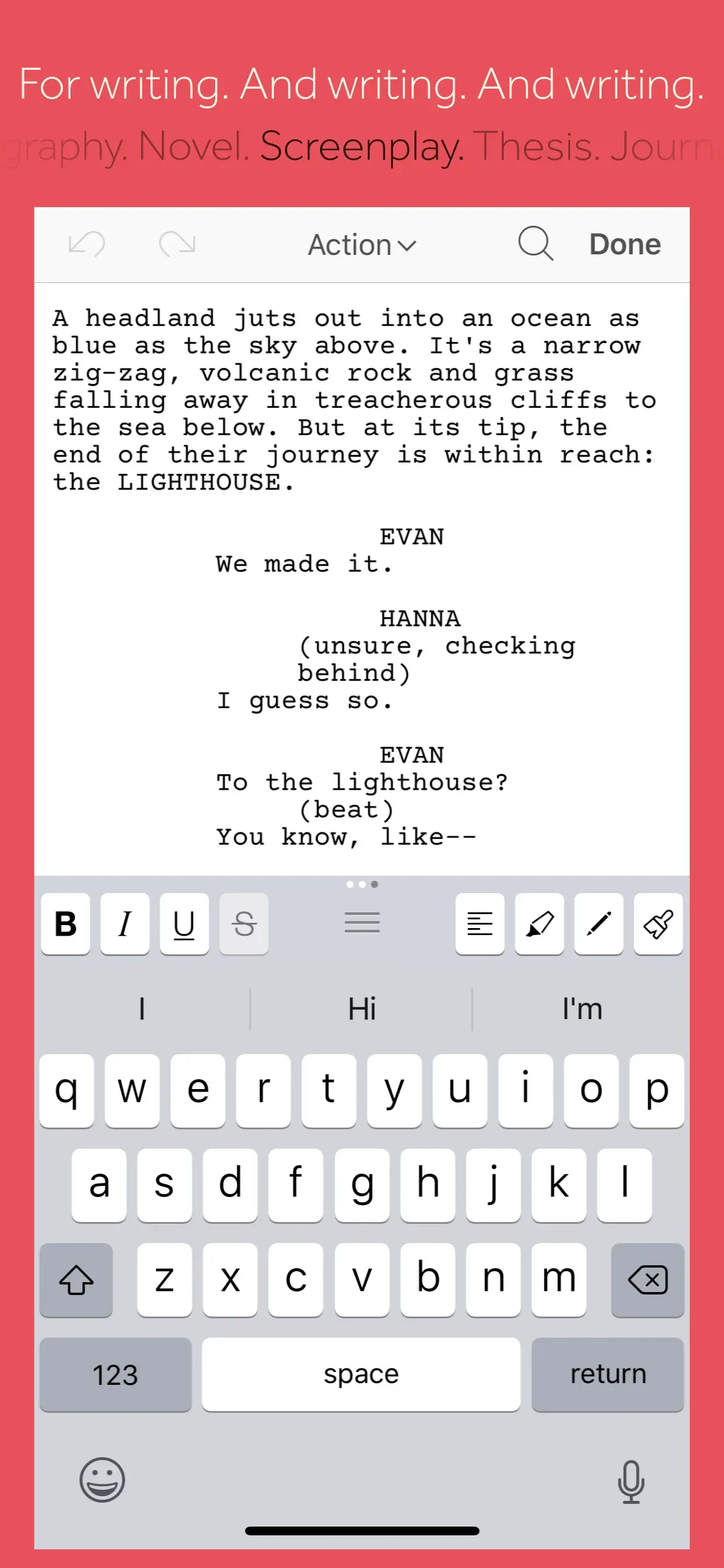 Scrivener app store screenshot 4 — Productivity (iOS)
