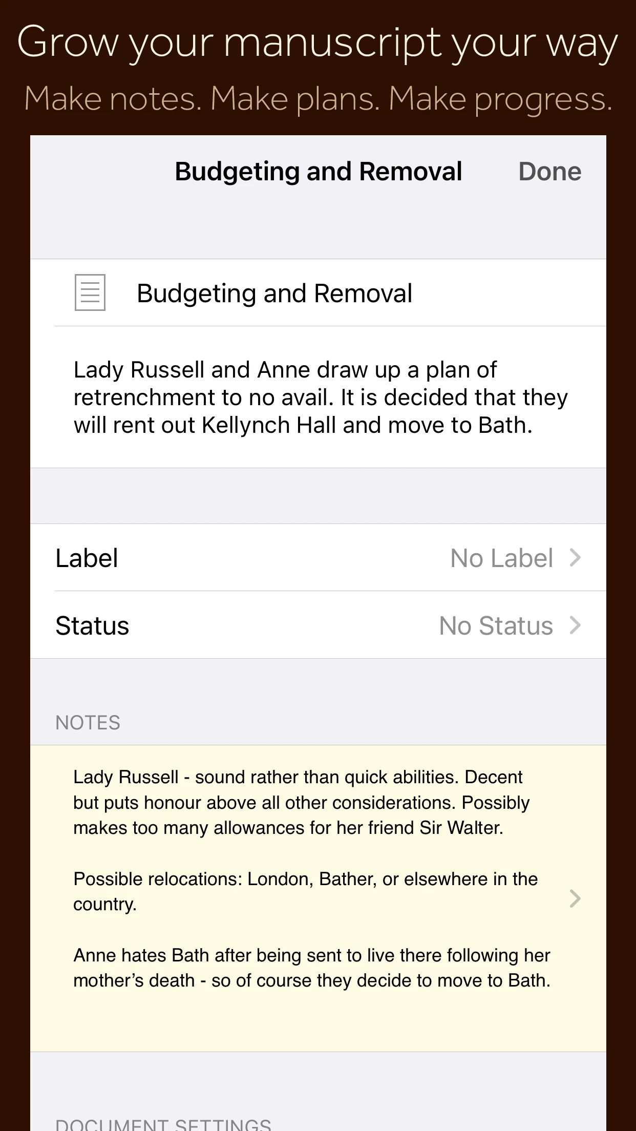 Scrivener app store screenshot 2 — Productivity (iOS)