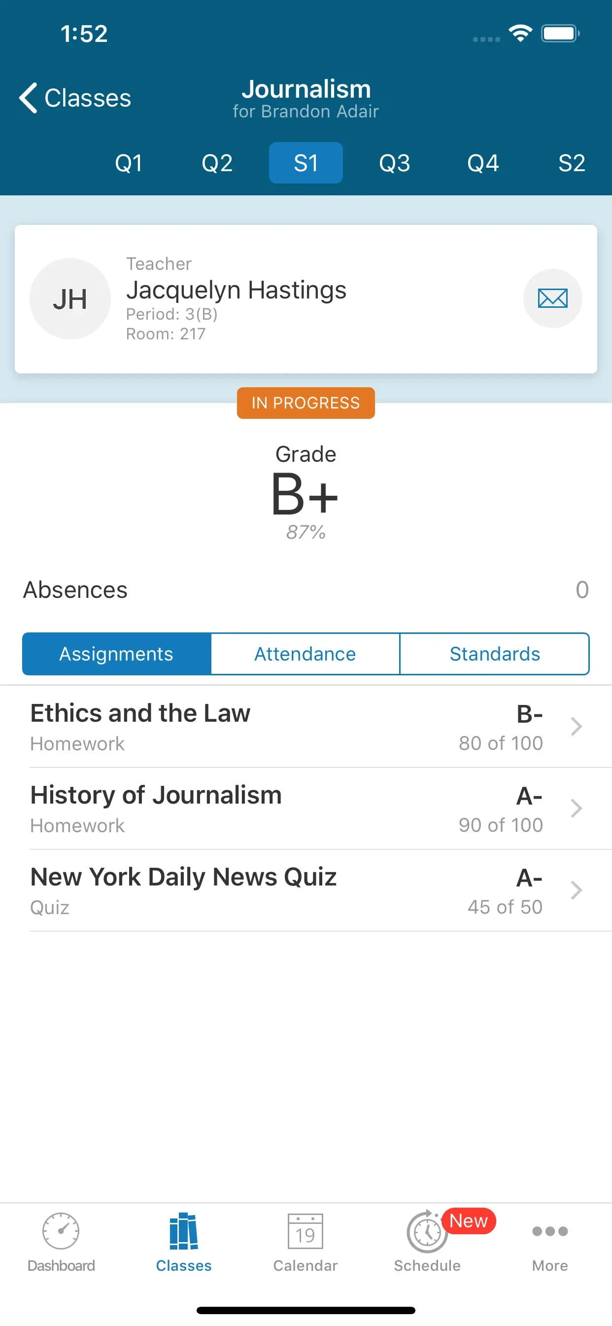 PowerSchool Mobile app store screenshot 4 — Unknown (iOS)