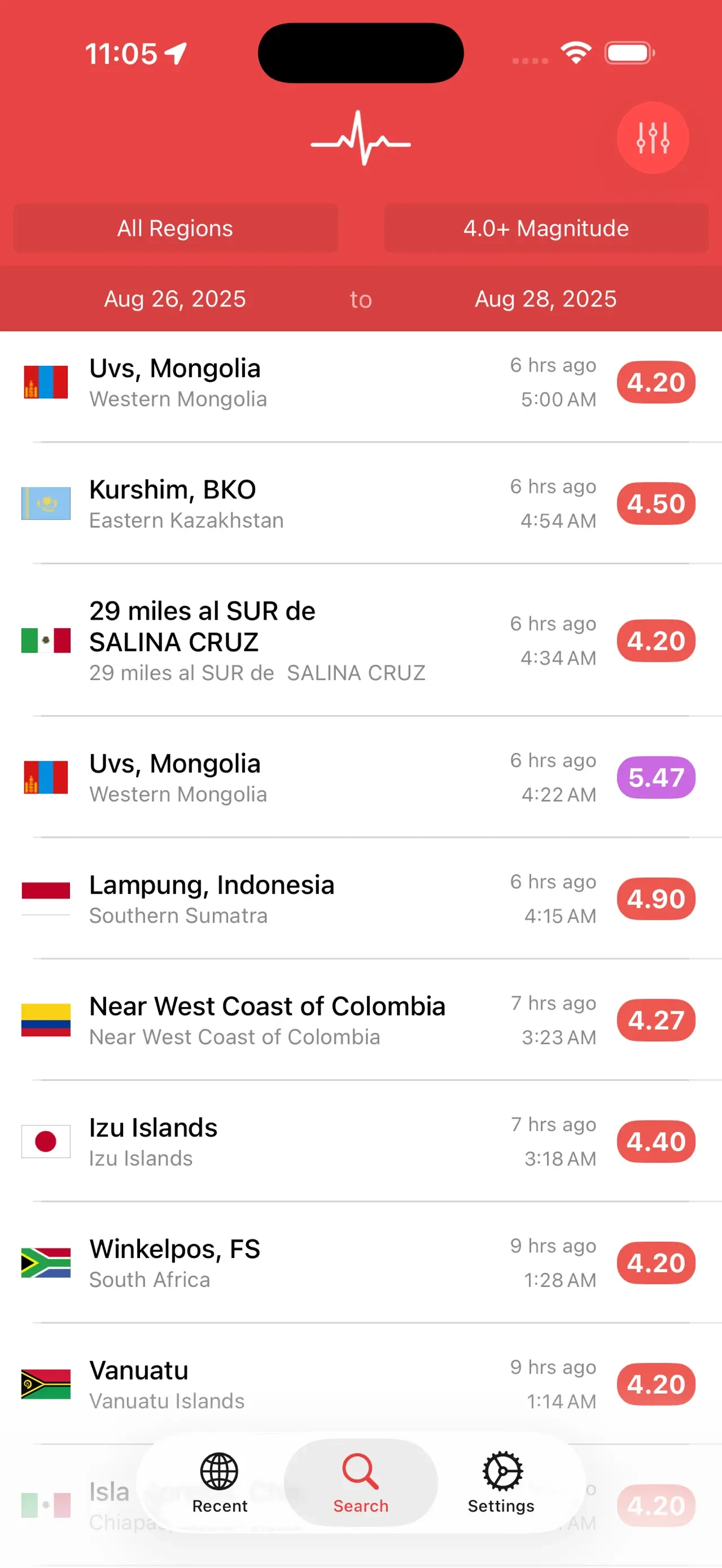 My Earthquake Alerts & Feed app store screenshot 2 — Unknown (iOS)