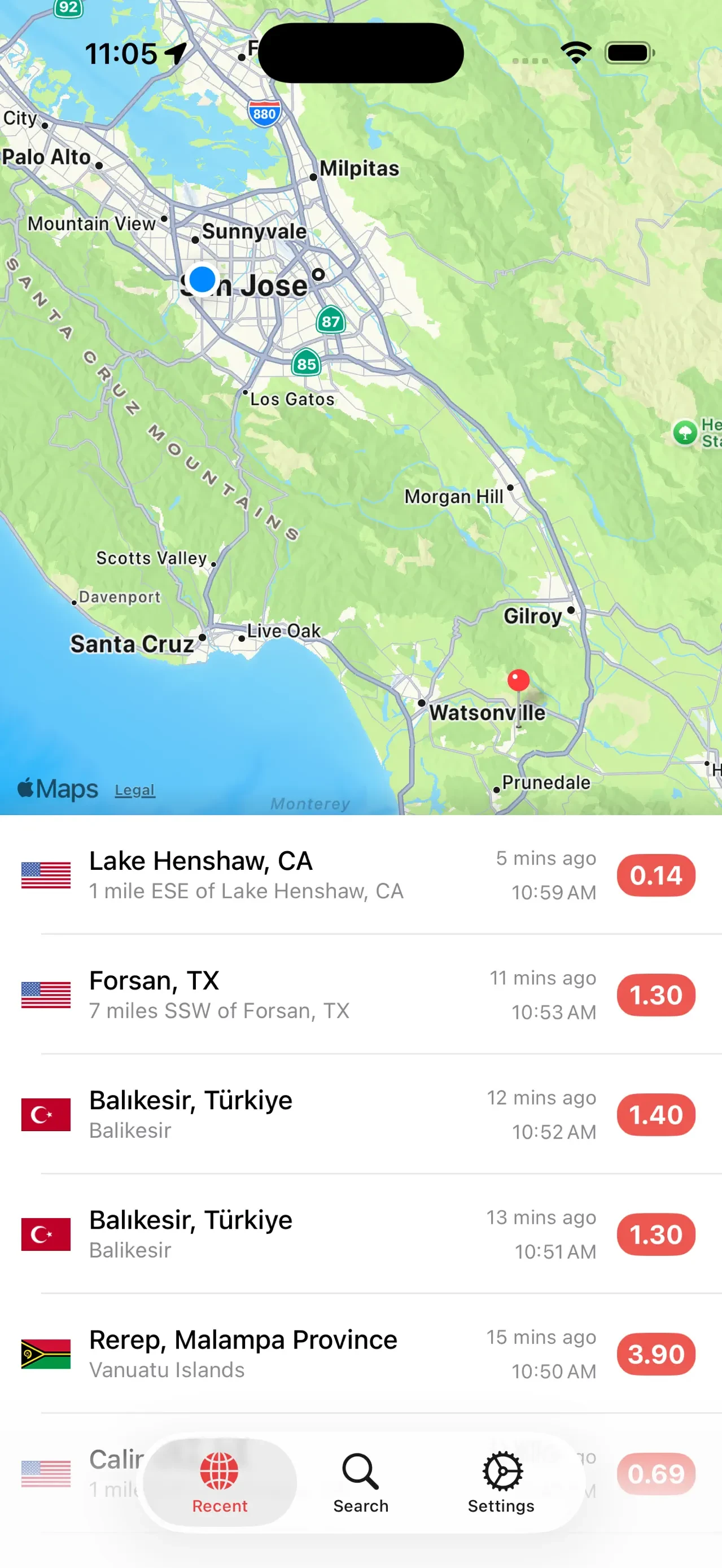 My Earthquake Alerts & Feed app store screenshot 3 — Unknown (iOS)