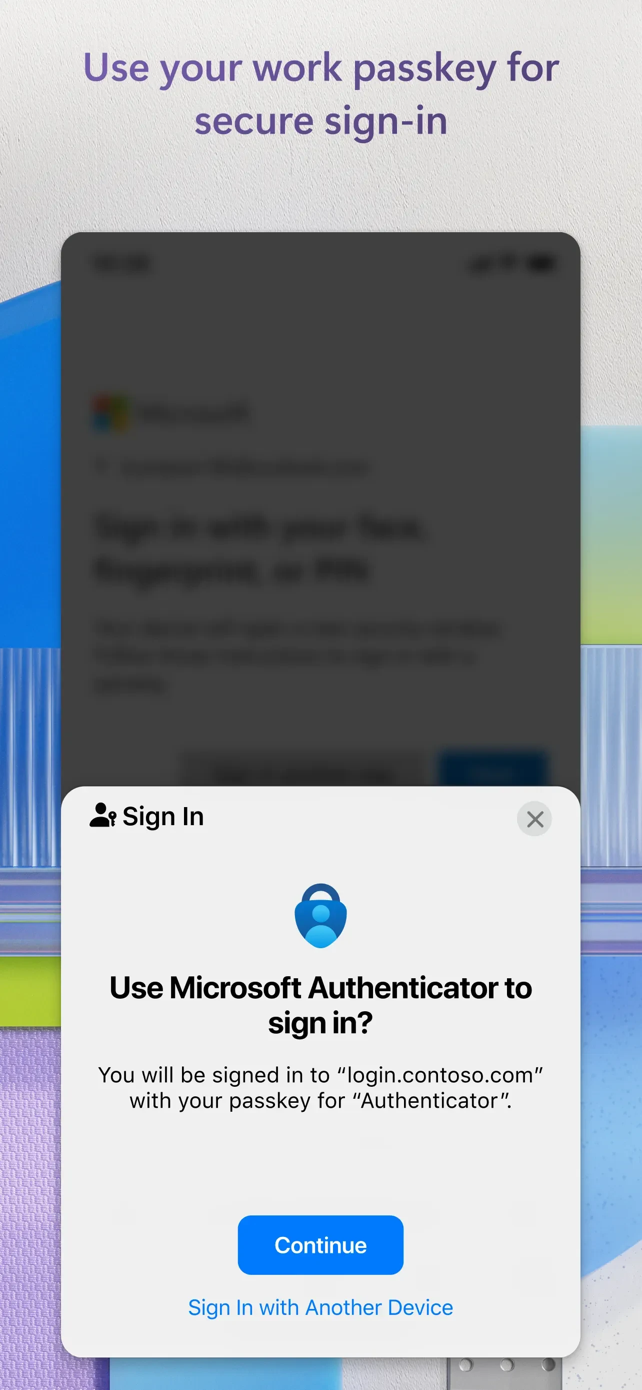 Microsoft Authenticator app store screenshot 7 — Productivity (iOS)
