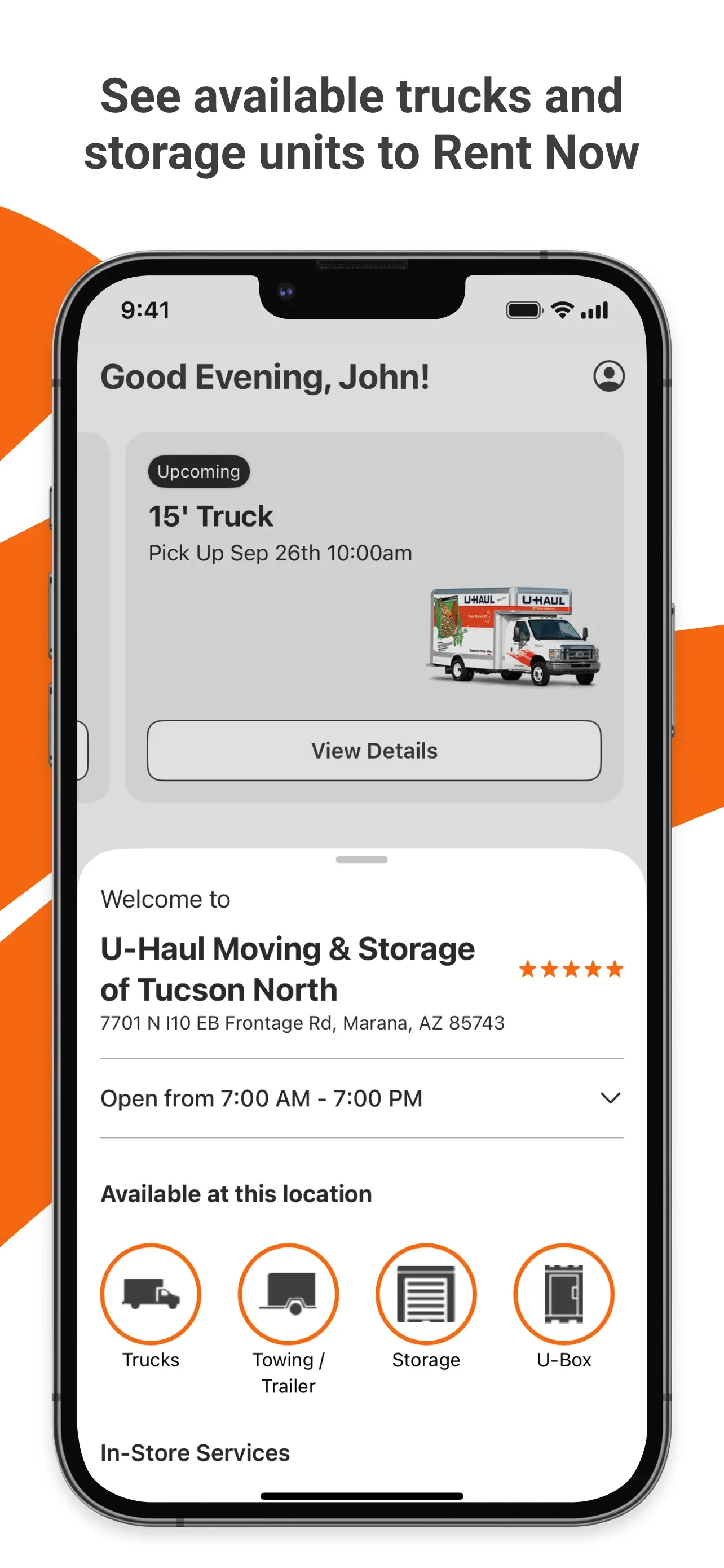 U-Haul app store screenshot 4 — Unknown (iOS)