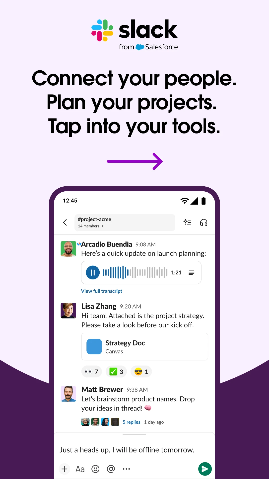 Slack app store screenshot 1 — Business (Android)