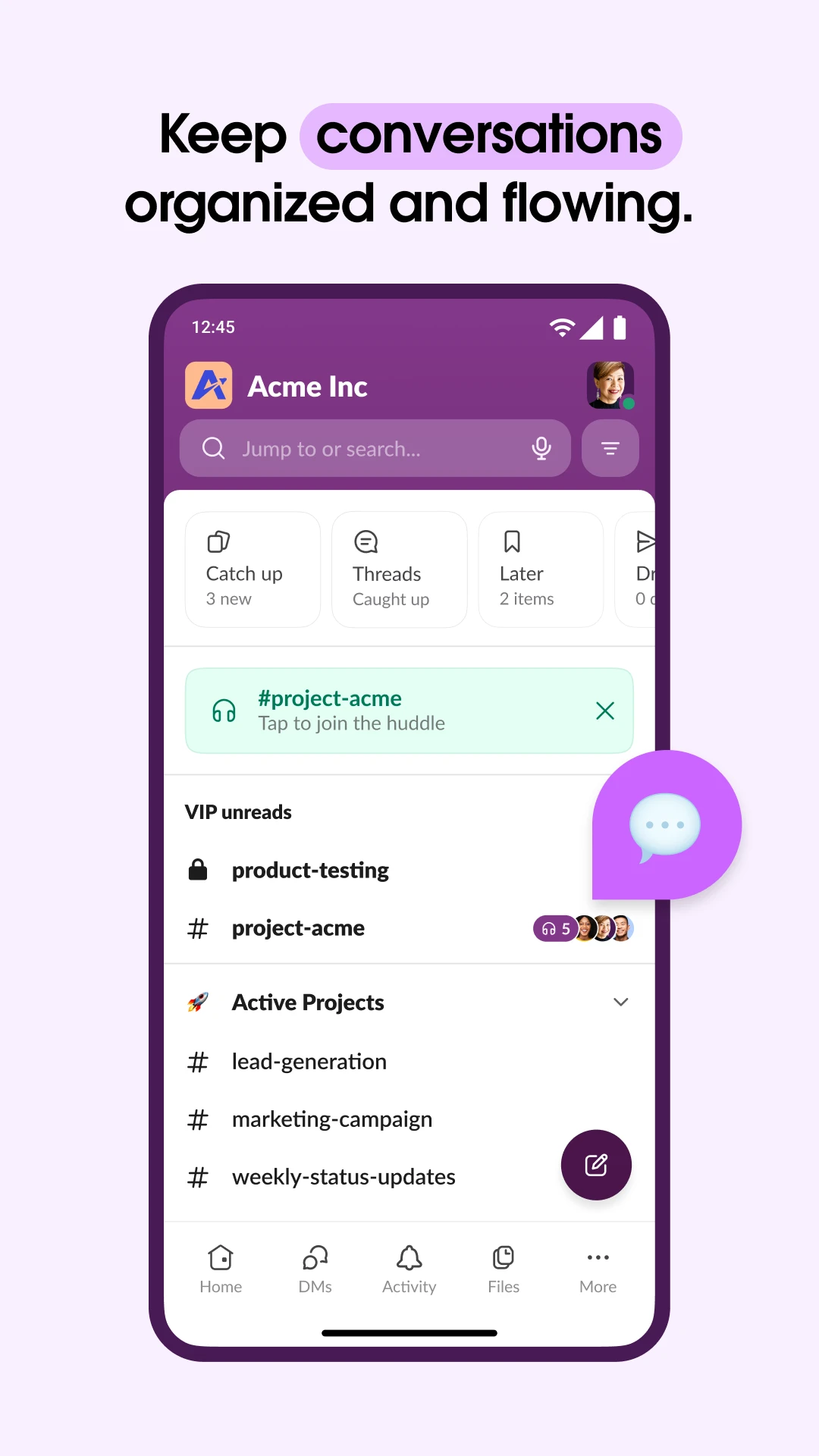Slack app store screenshot 2 — Business (Android)