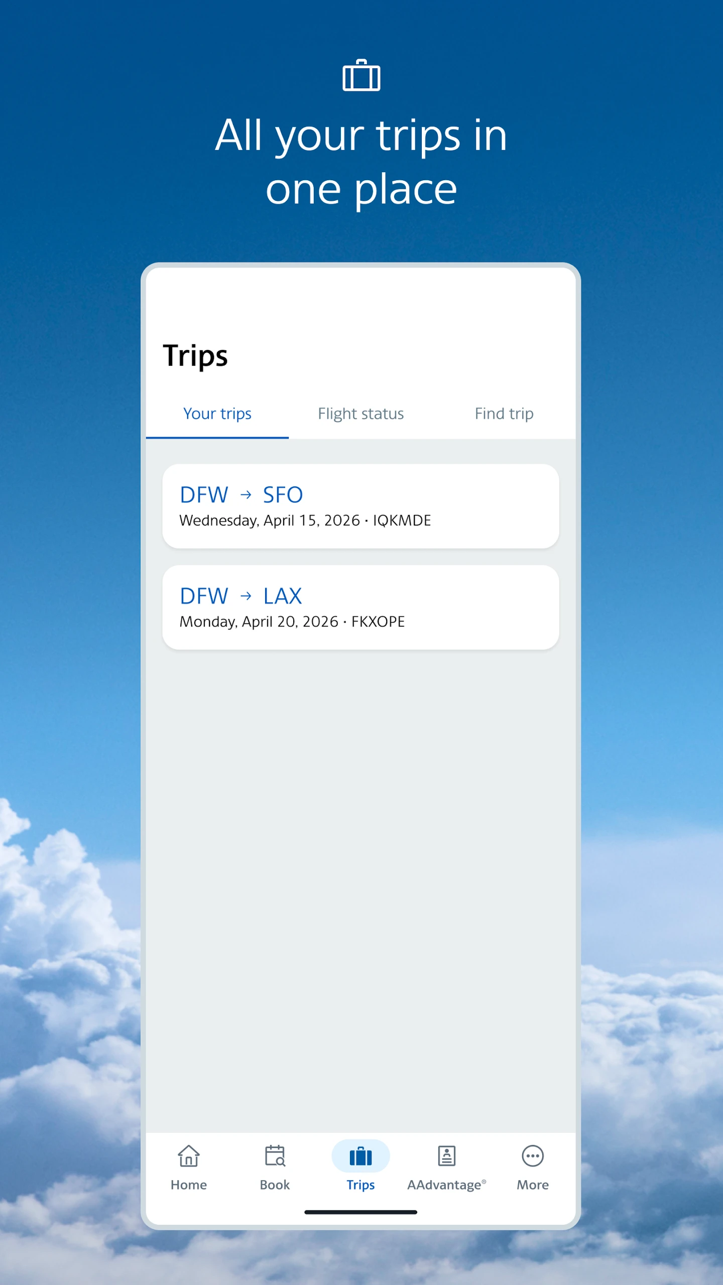 American Airlines app store screenshot 4 — Travel And Local (Android)