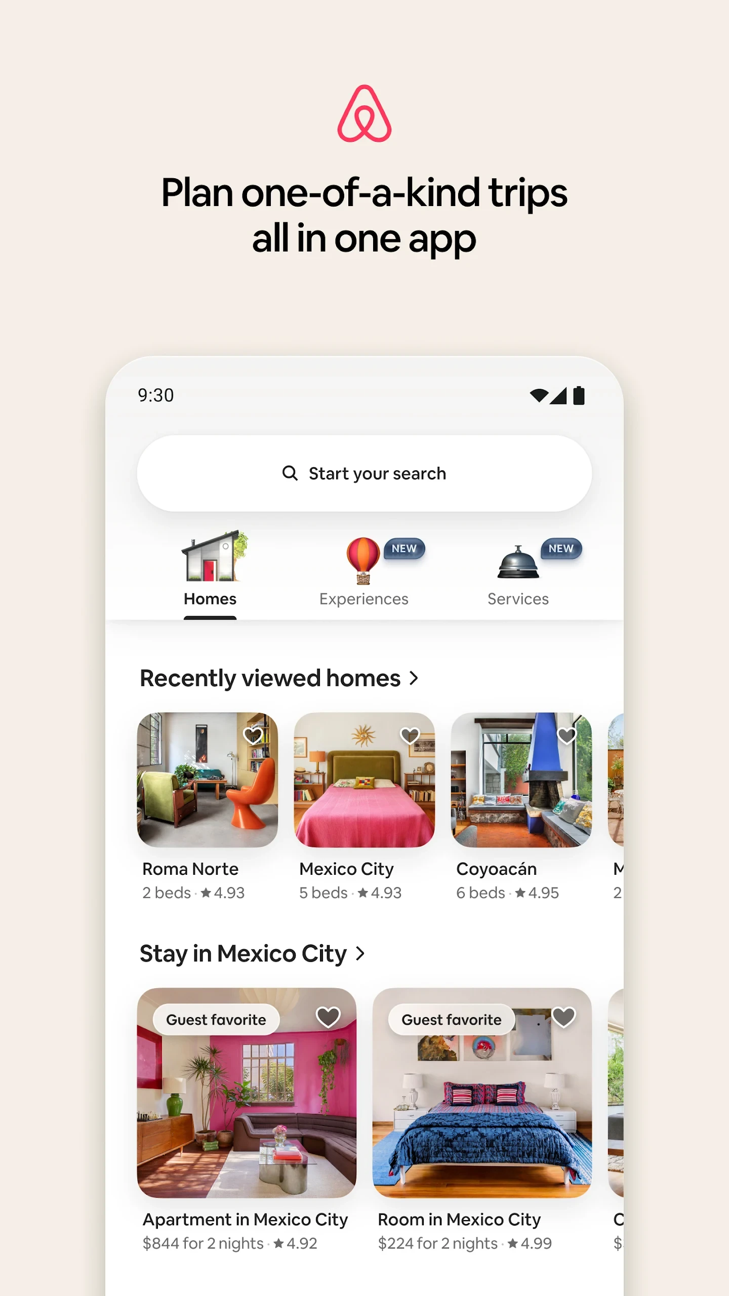 Airbnb app store screenshot 1 — Travel And Local (Android)