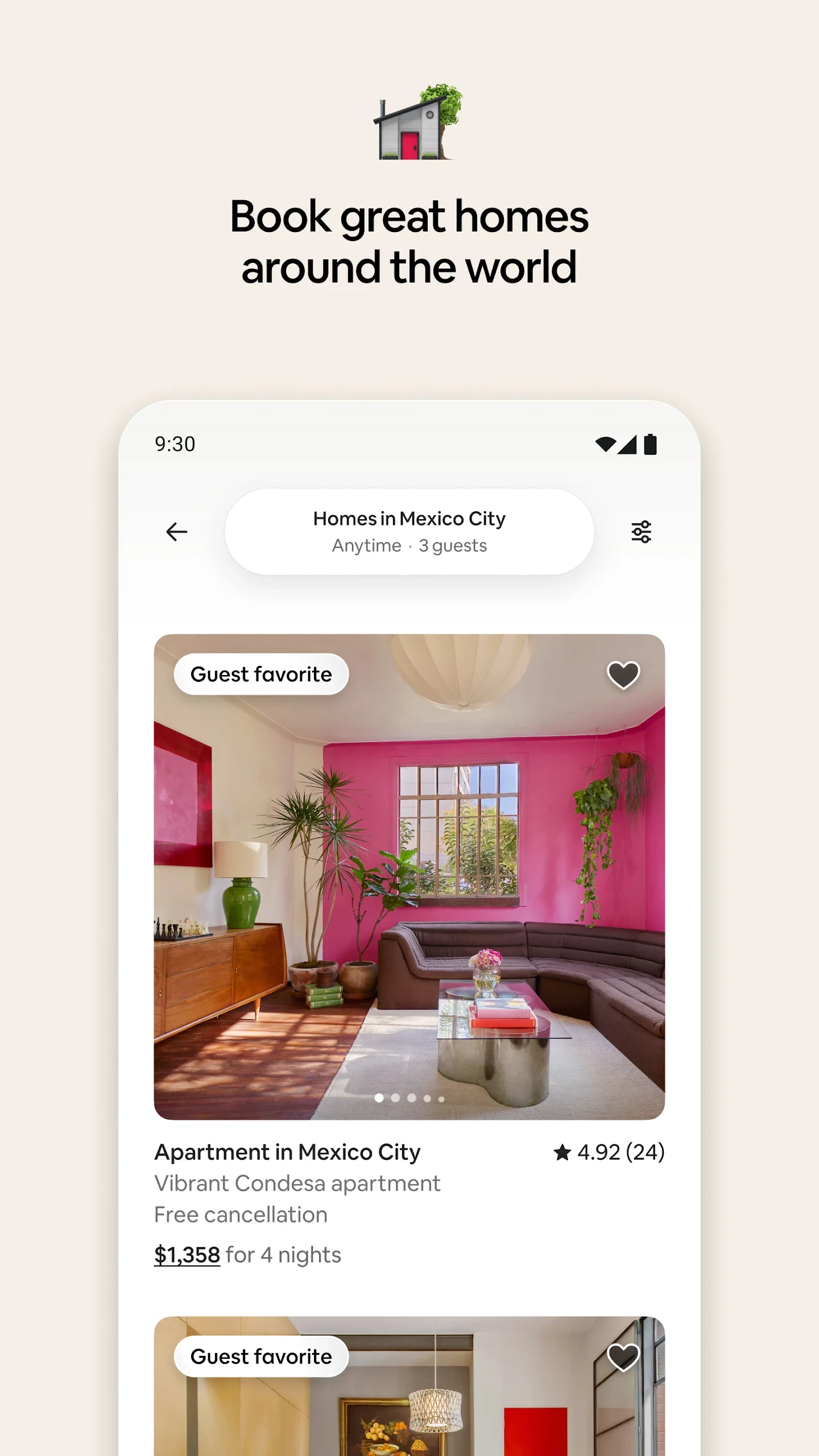 Airbnb app store screenshot 2 — Travel And Local (Android)