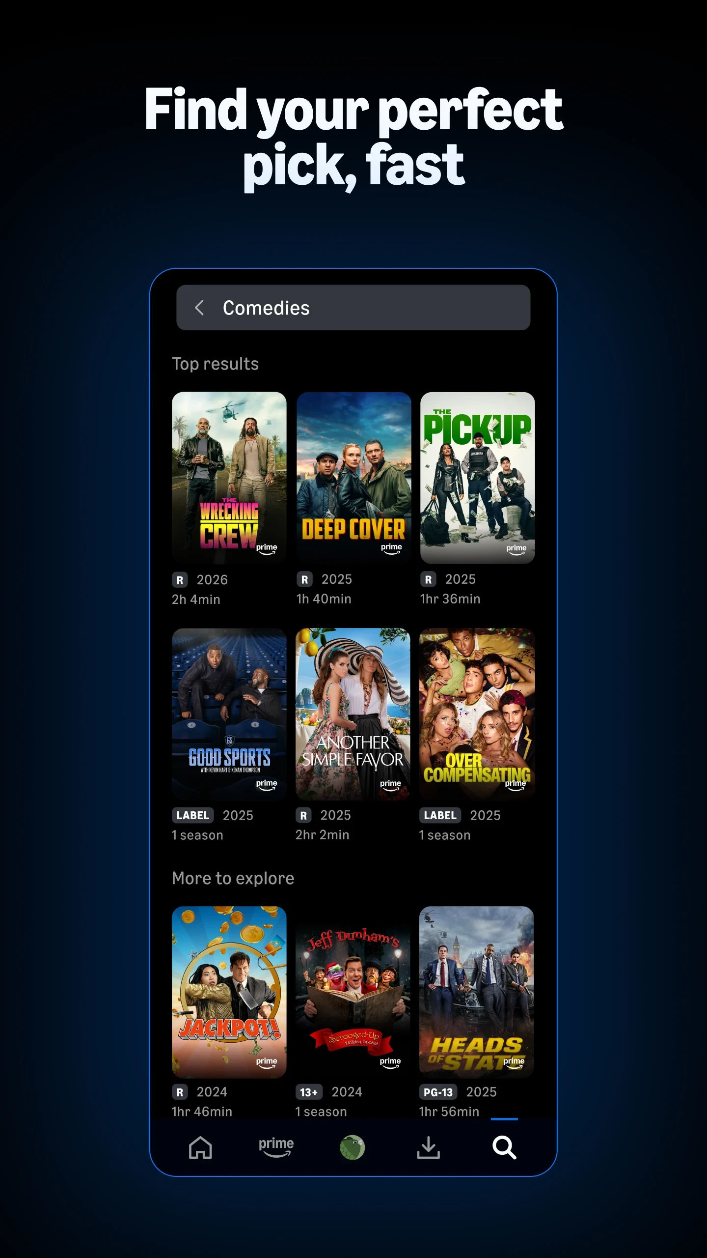 Prime Video app store screenshot 4 — Entertainment (Android)