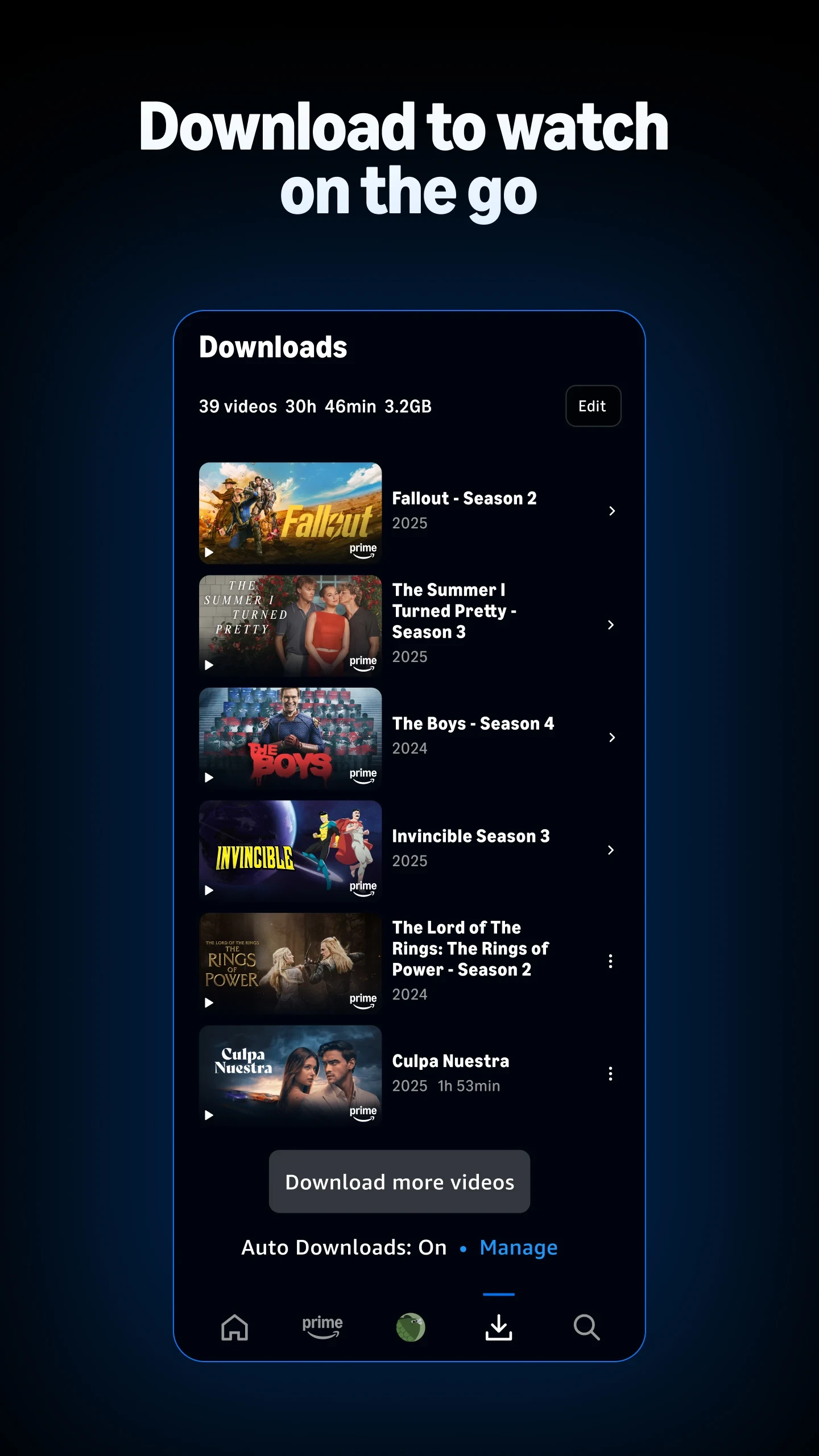 Prime Video app store screenshot 5 — Entertainment (Android)