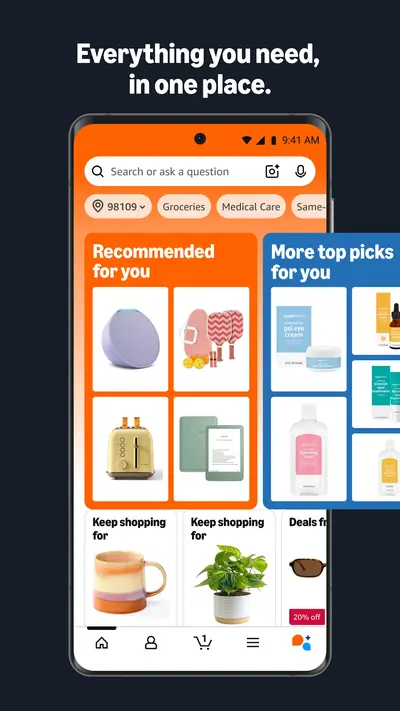 Amazon Shopping app store screenshot 1 — Shopping (Android)