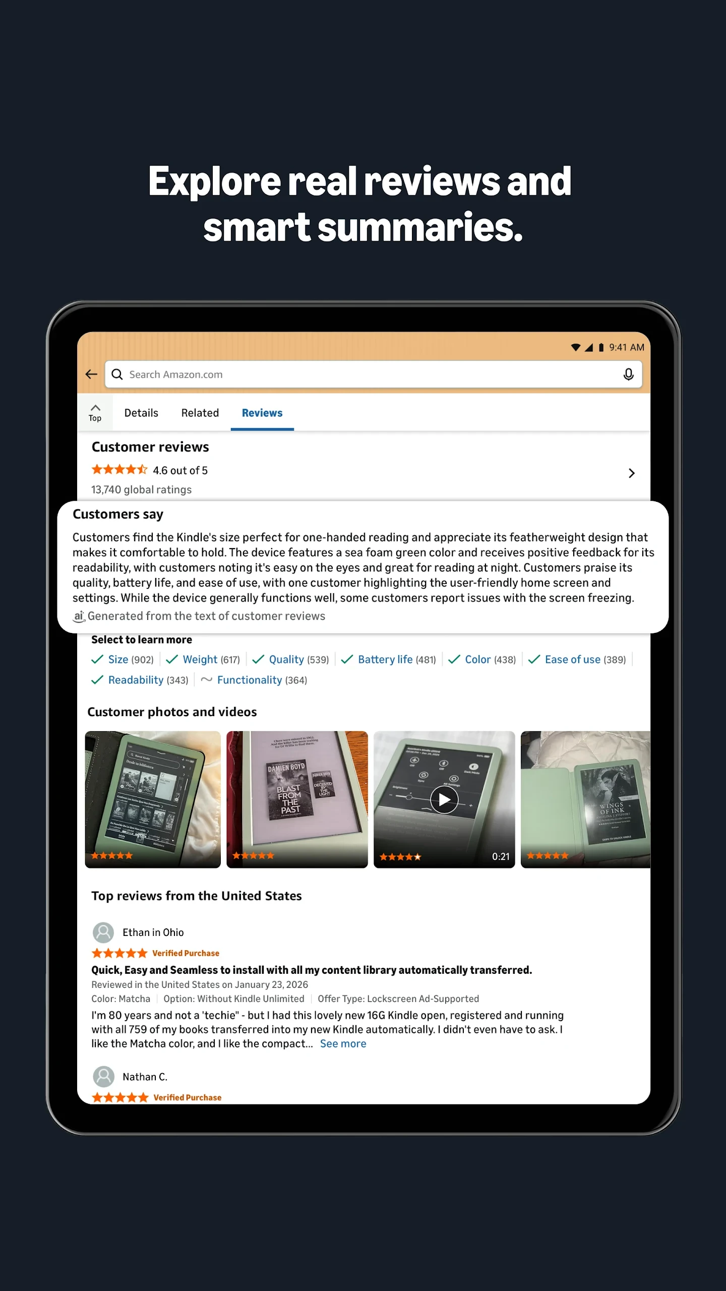 Amazon Shopping app store screenshot 9 — Shopping (Android)