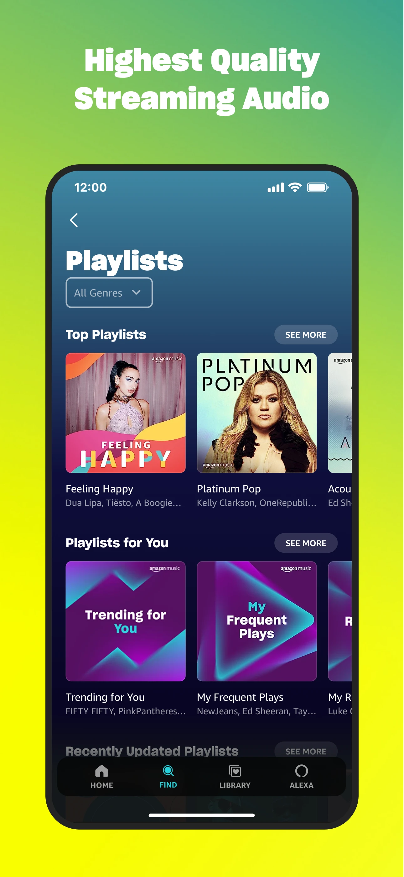 Amazon Music: Songs & Podcasts app store screenshot 4 — Music And Audio (Android)