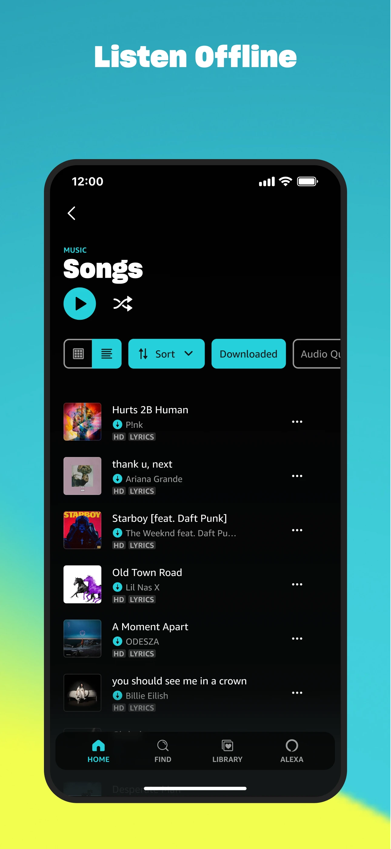 Amazon Music: Songs & Podcasts app store screenshot 6 — Music And Audio (Android)