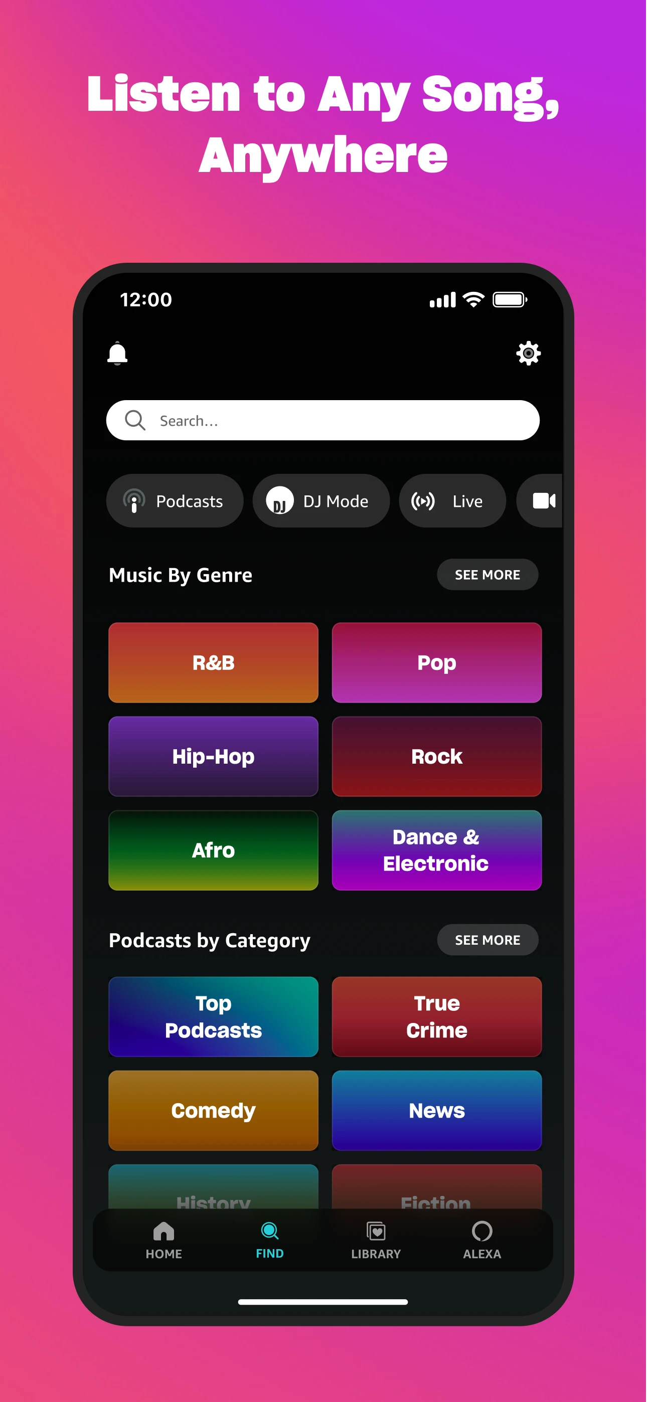 Amazon Music: Songs & Podcasts app store screenshot 8 — Music And Audio (Android)