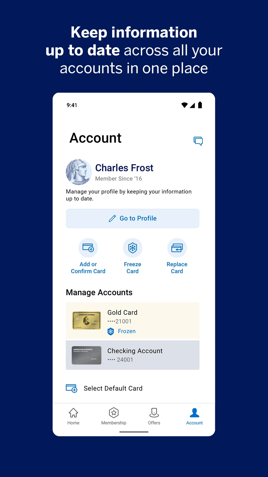 Amex app store screenshot 4 — Finance (Android)