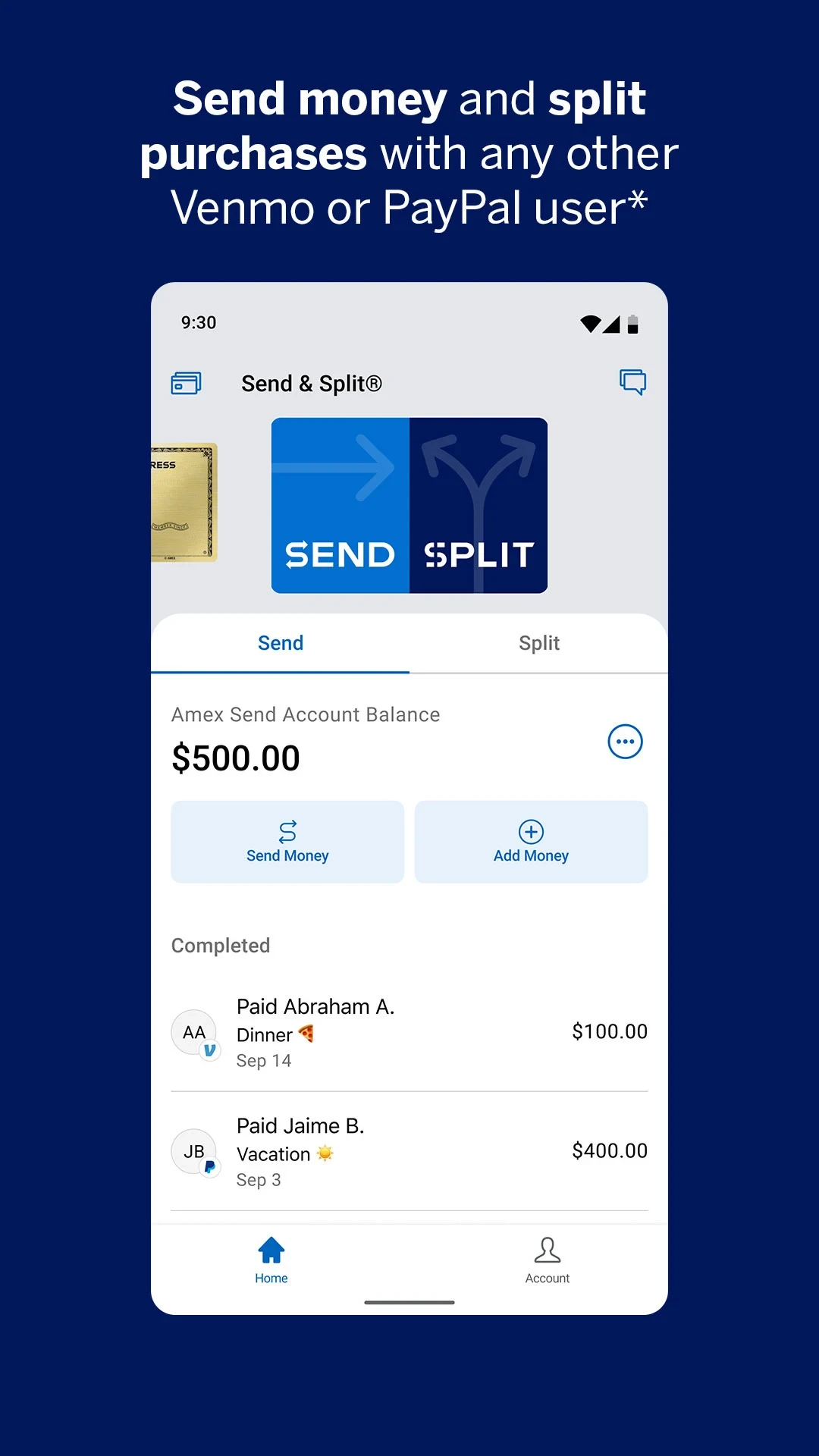 Amex app store screenshot 8 — Finance (Android)