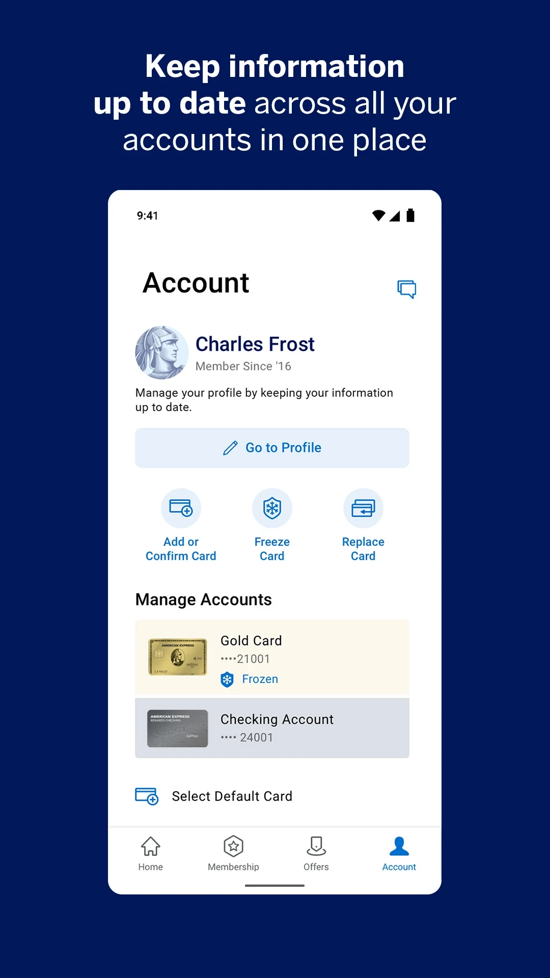 Amex app store screenshot 4 — Finance (Android)