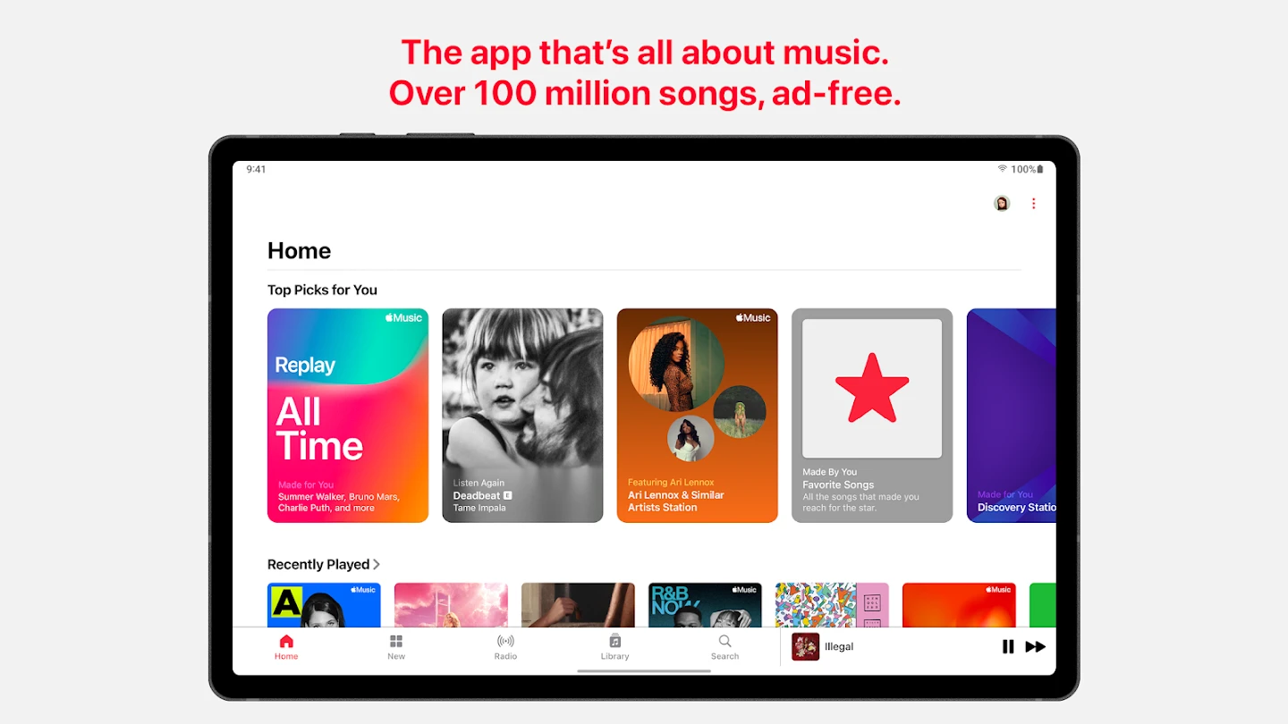 Apple Music app store screenshot 9 — Music And Audio (Android)