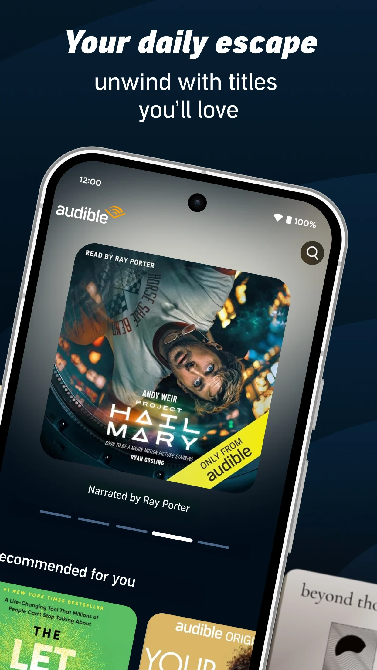 Audible: Audiobooks & Podcasts app store screenshot 2 — Books And Reference (Android)