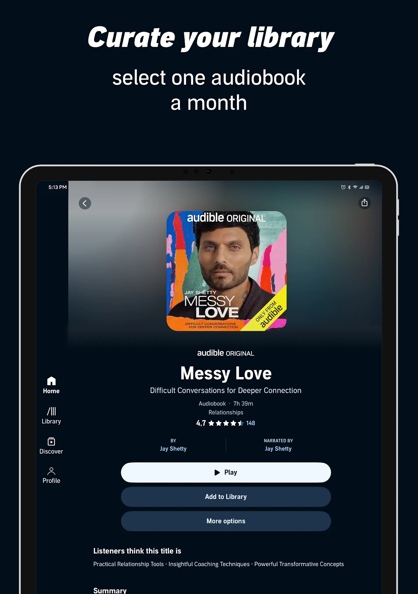 Audible: Audiobooks & Podcasts app store screenshot 22 — Books And Reference (Android)