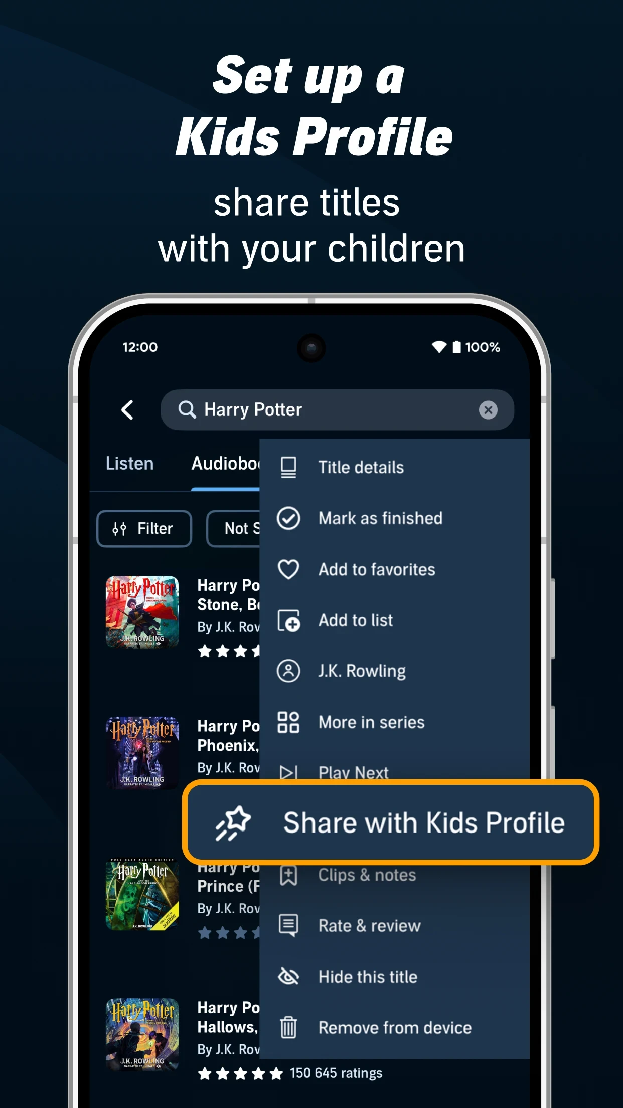 Audible: Audiobooks & Podcasts app store screenshot 4 — Books And Reference (Android)