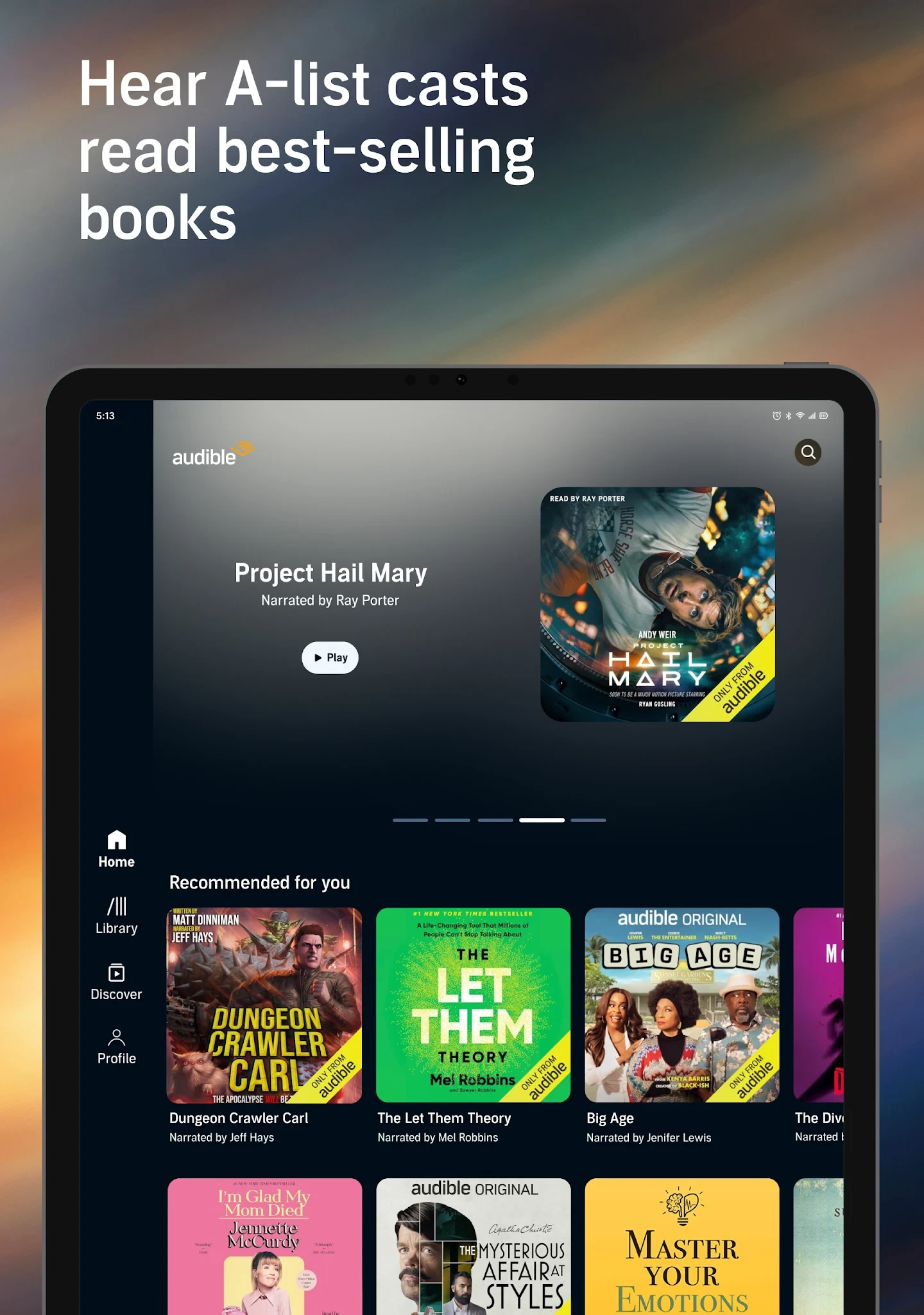 Audible: Audiobooks & Podcasts app store screenshot 19 — Books And Reference (Android)