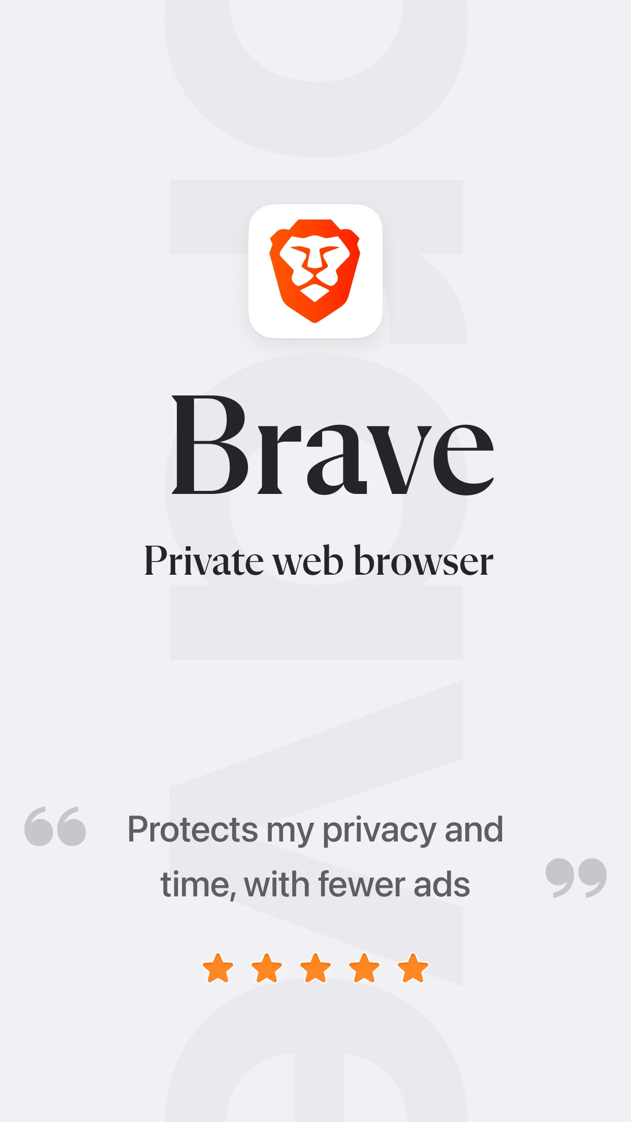 Brave Private Web Browser, VPN app store screenshot 1 — Communication (Android)