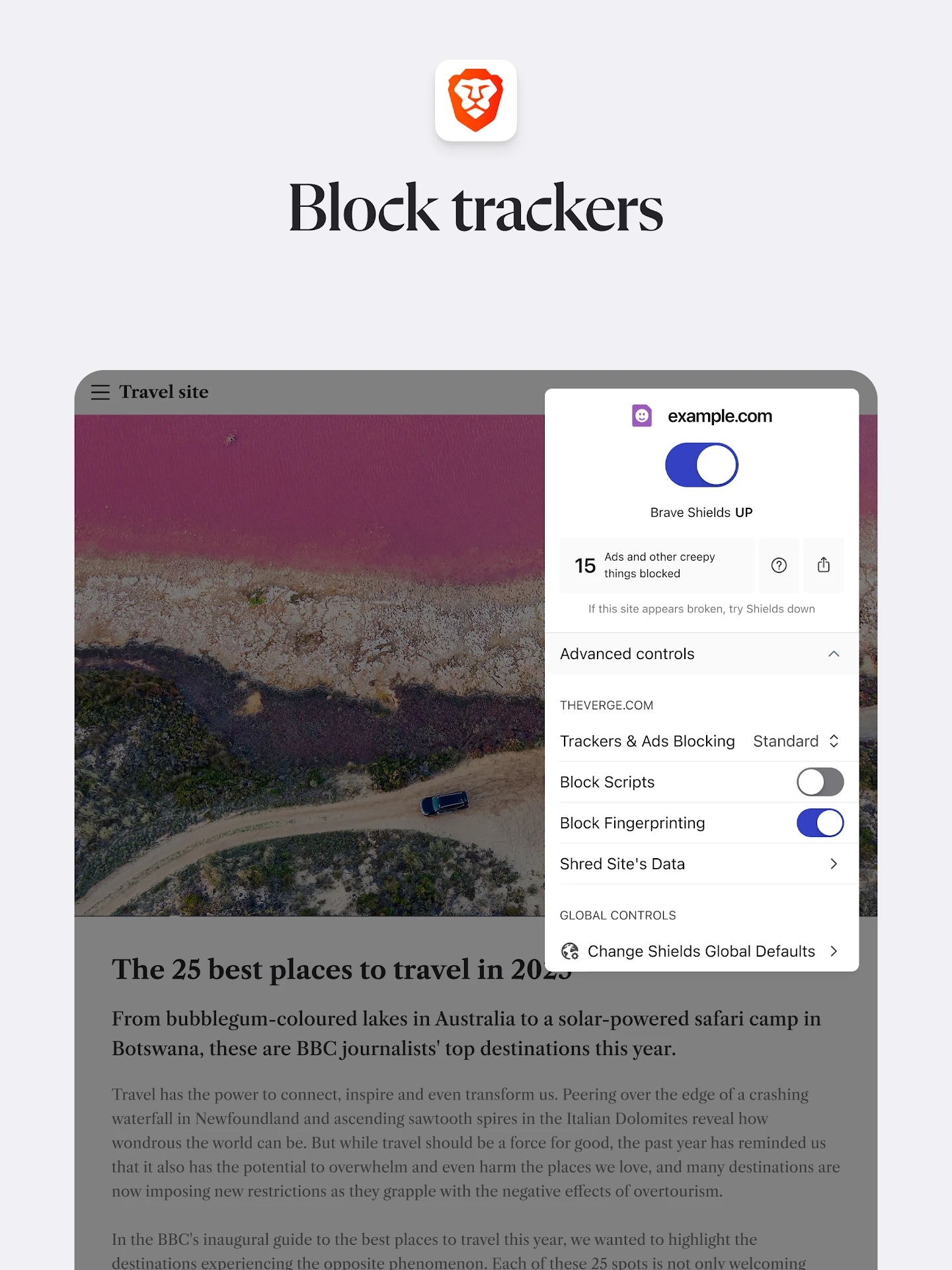 Brave Private Web Browser, VPN app store screenshot 12 — Communication (Android)