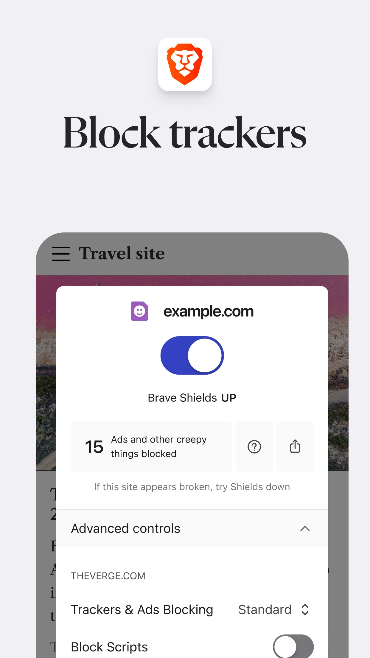 Brave Private Web Browser, VPN app store screenshot 4 — Communication (Android)