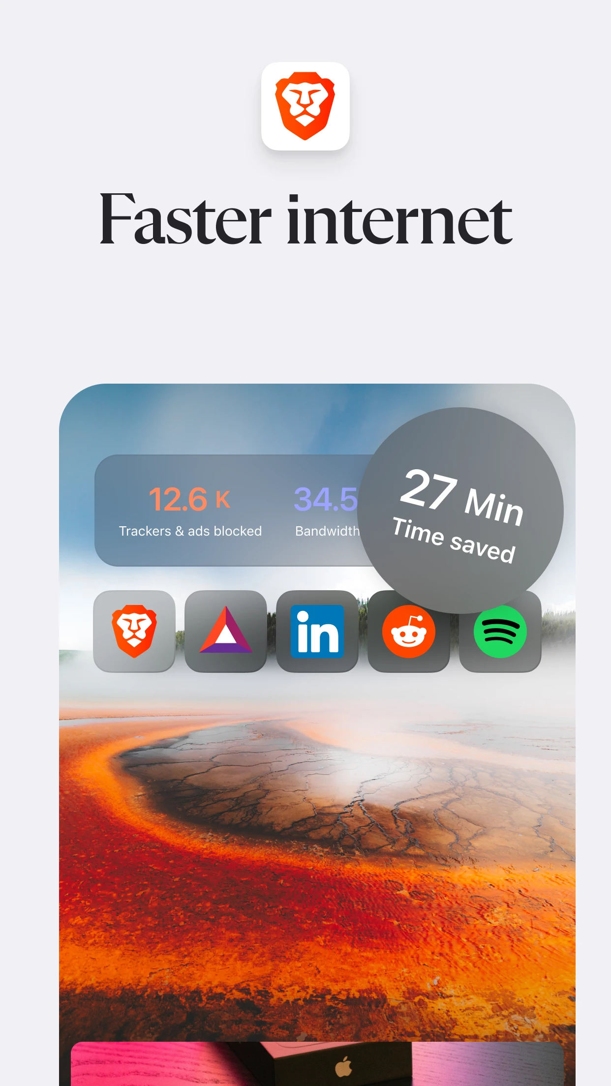 Brave Private Web Browser, VPN app store screenshot 5 — Communication (Android)