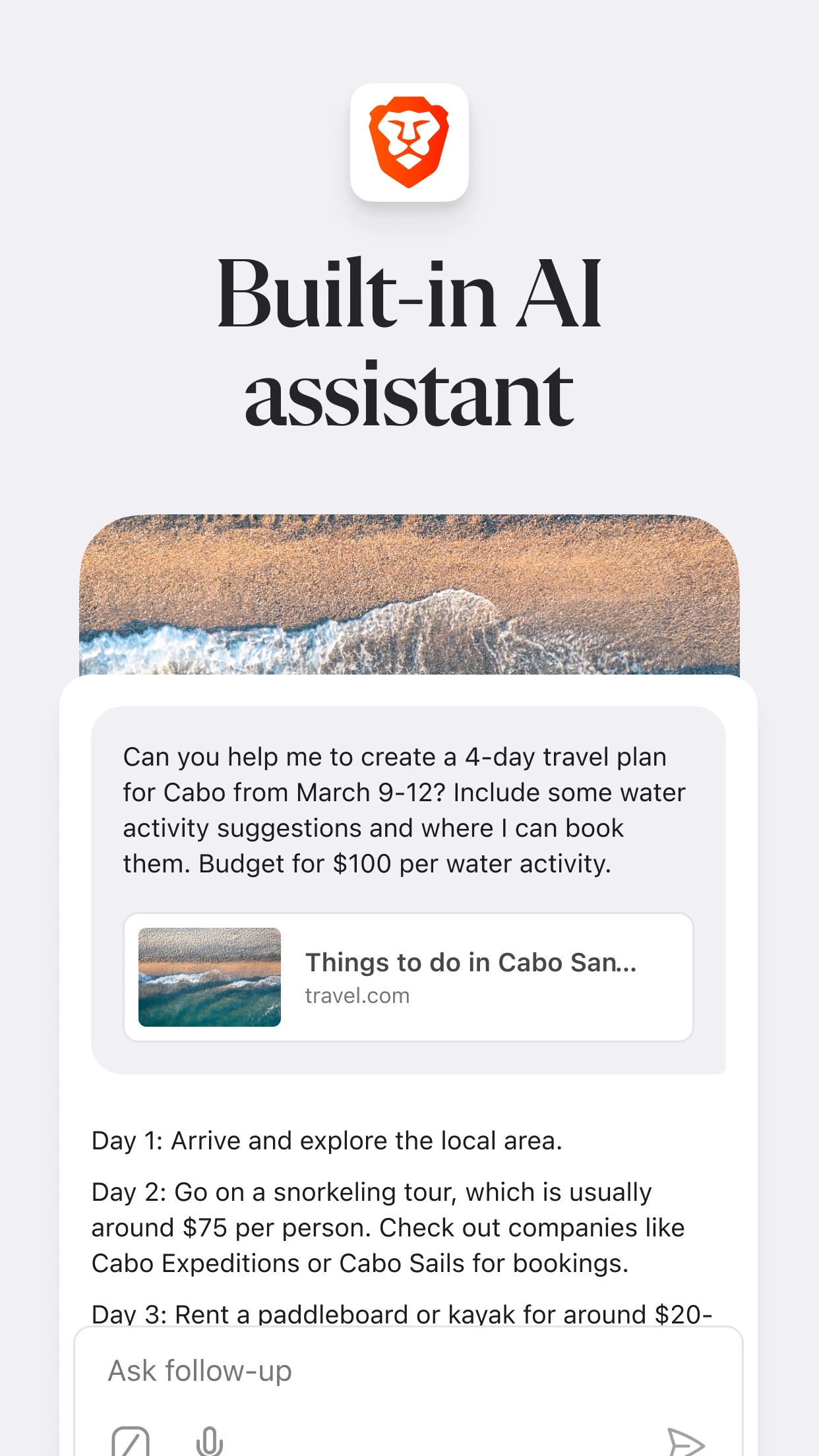 Brave Private Web Browser, VPN app store screenshot 8 — Communication (Android)