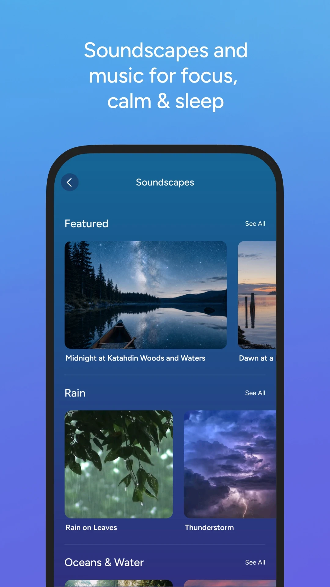 Calm - Sleep, Meditate, Relax app store screenshot 5 — Health And Fitness (Android)