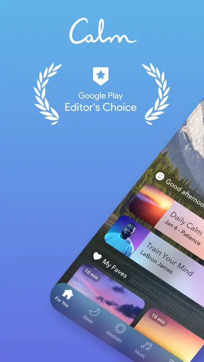 Calm - Sleep, Meditate, Relax app store screenshot 1 — Health And Fitness (Android)