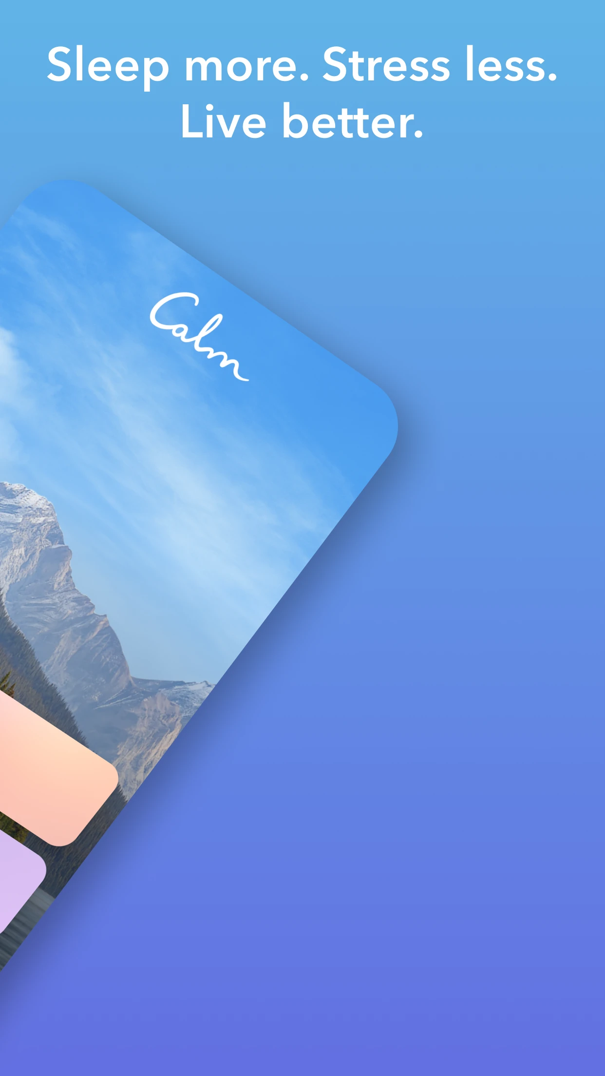 Calm - Sleep, Meditate, Relax app store screenshot 2 — Health And Fitness (Android)