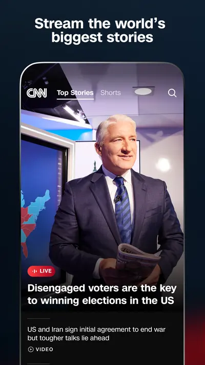 CNN: Live & Breaking News app store screenshot 1 — News And Magazines (Android)