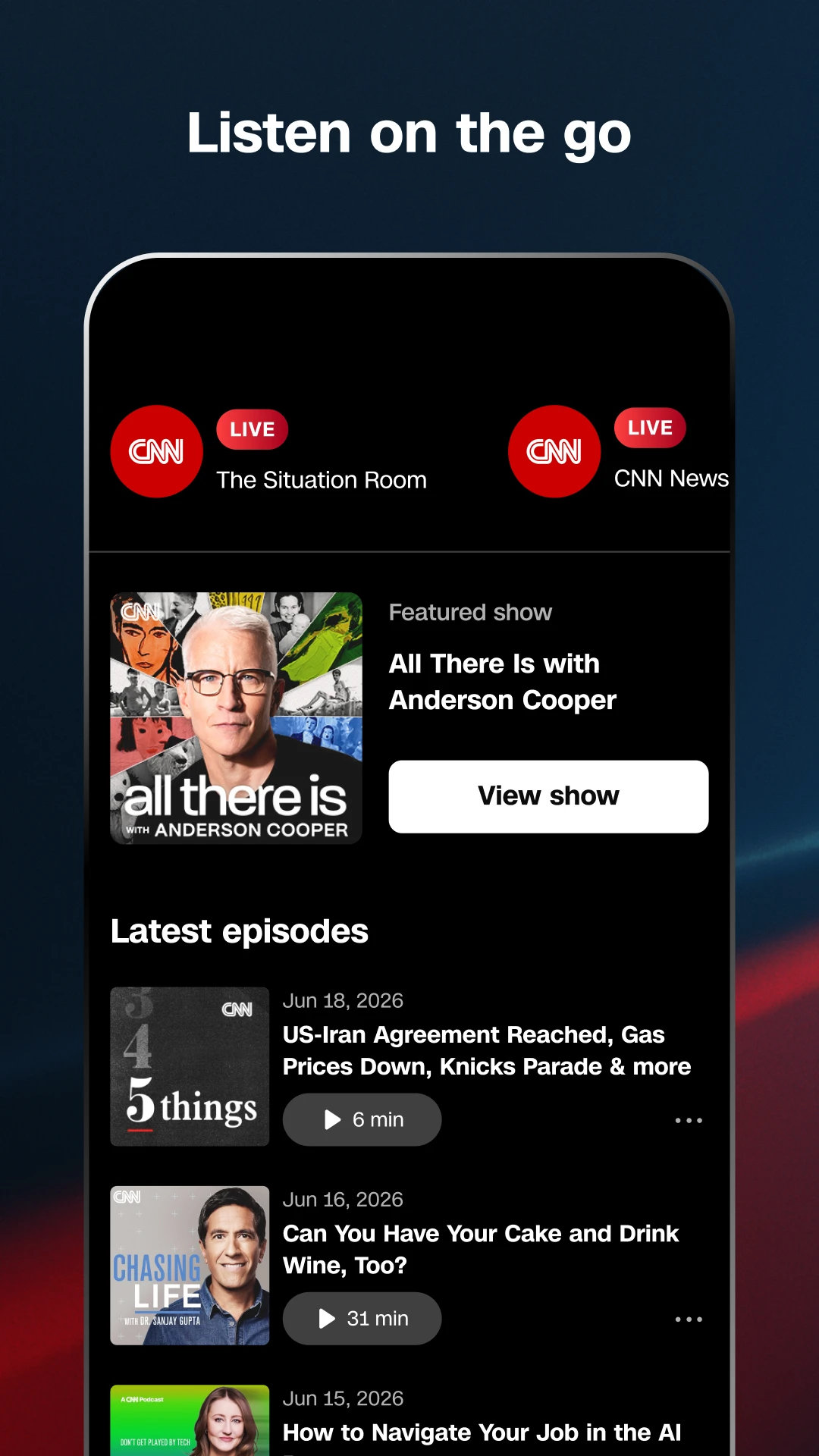 CNN: Live & Breaking News app store screenshot 7 — News And Magazines (Android)
