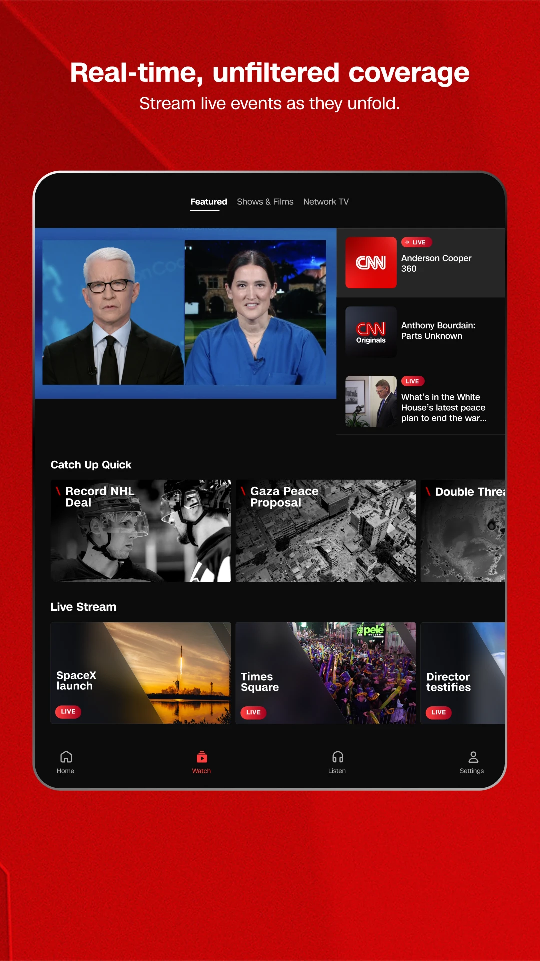 CNN: Live & Breaking News app store screenshot 18 — News And Magazines (Android)