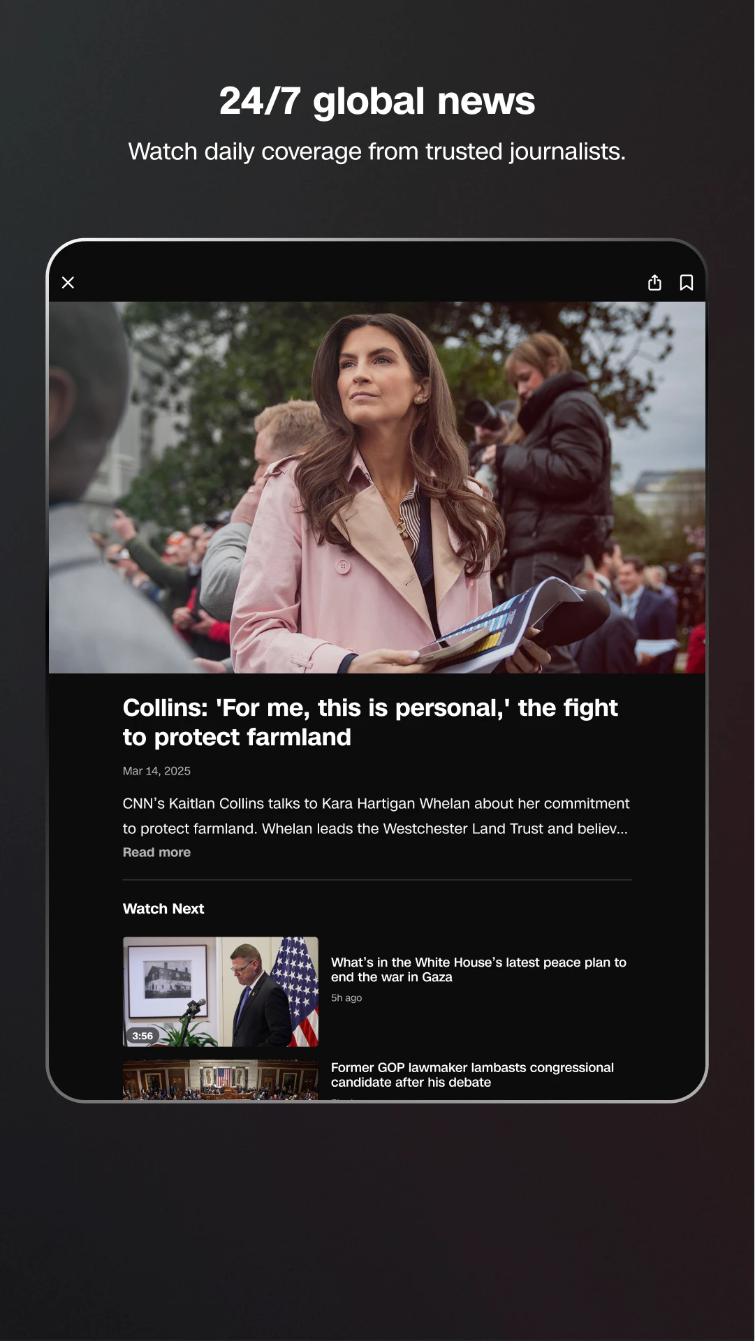 CNN: Live & Breaking News app store screenshot 22 — News And Magazines (Android)