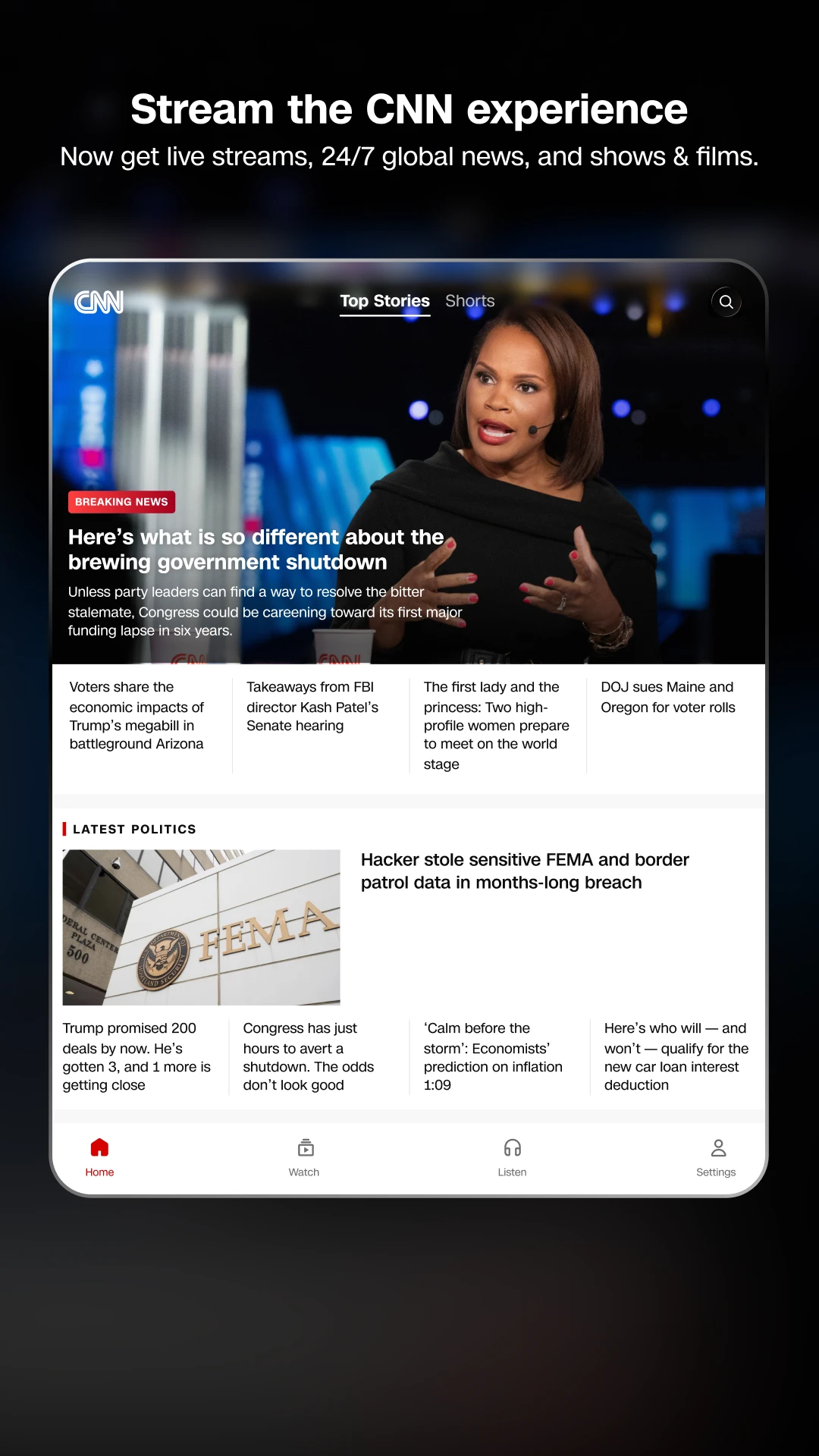 CNN: Live & Breaking News app store screenshot 9 — News And Magazines (Android)