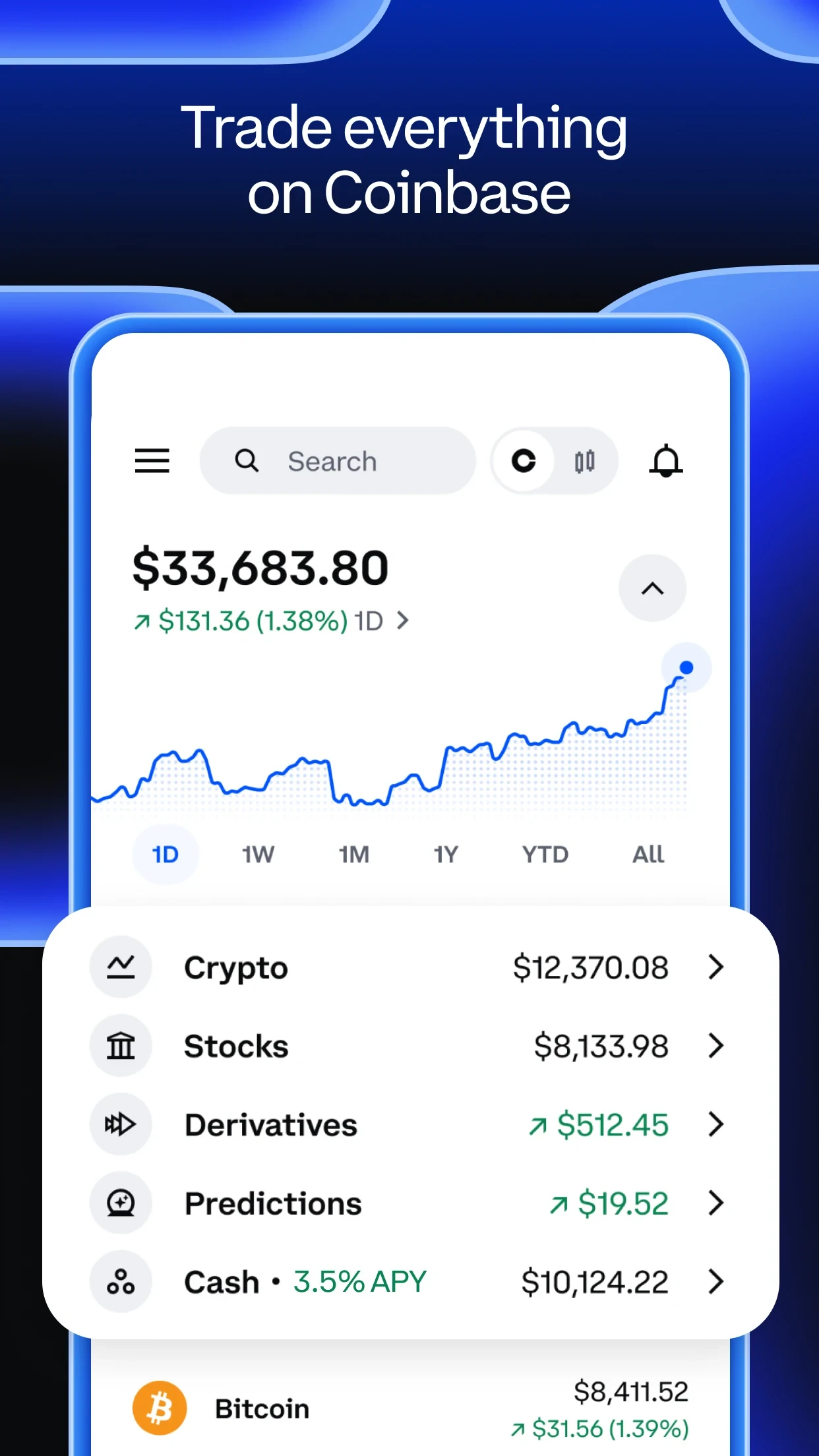 Coinbase: Buy Crypto & Stocks app store screenshot 1 — Finance (Android)
