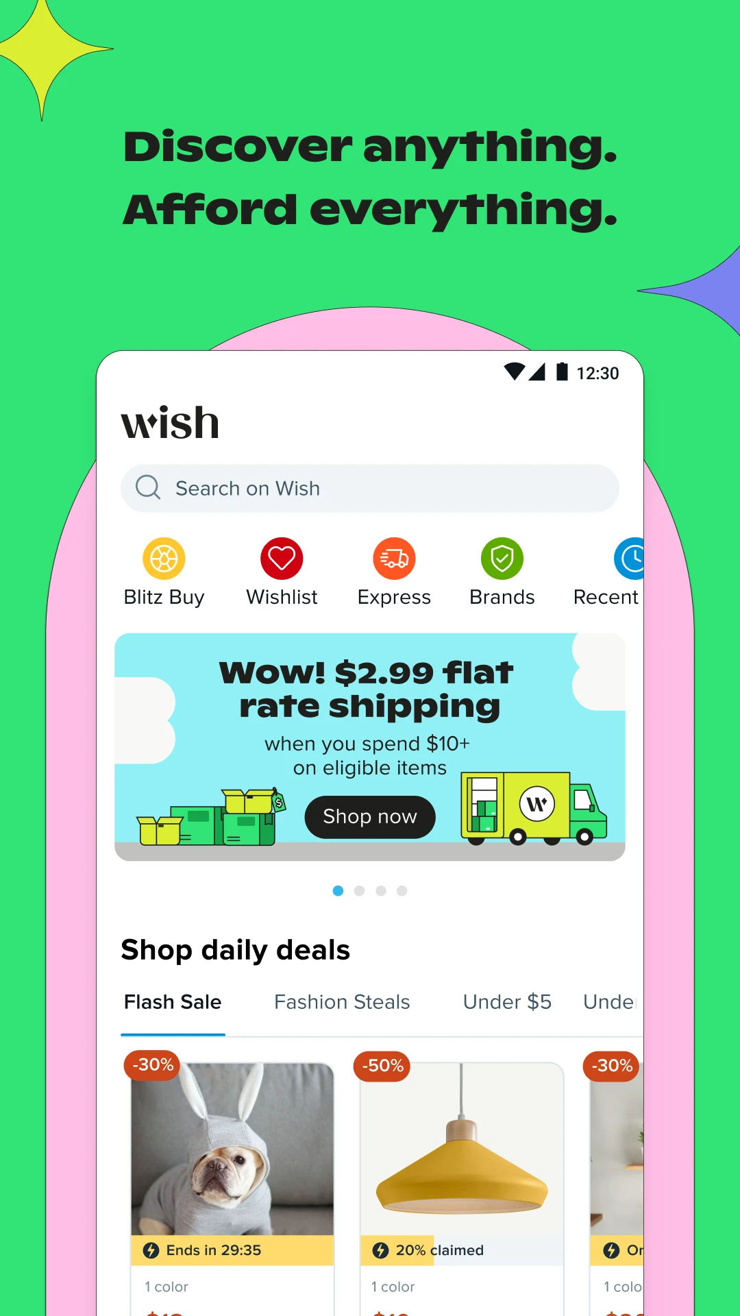 Wish: Shop and Save app store screenshot 1 — Shopping (Android)