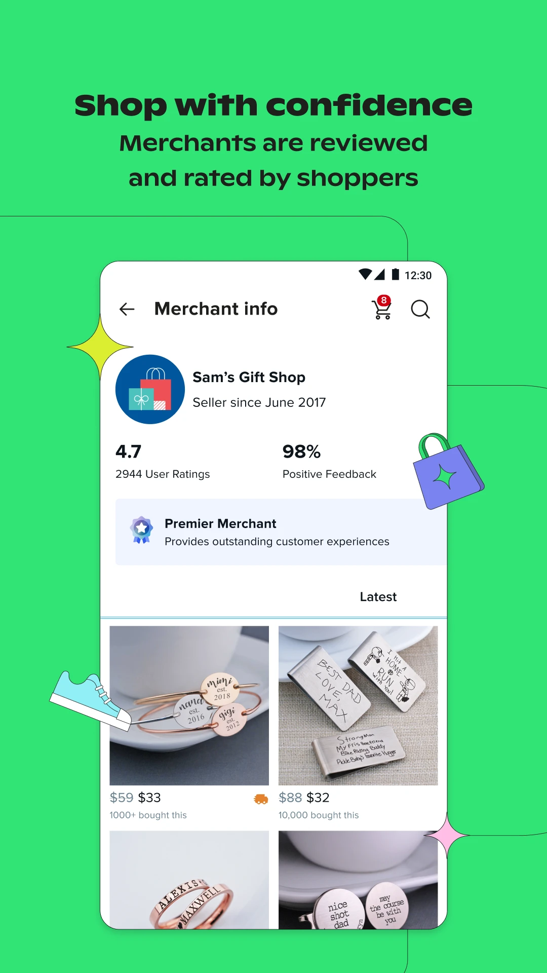 Wish: Shop and Save app store screenshot 3 — Shopping (Android)