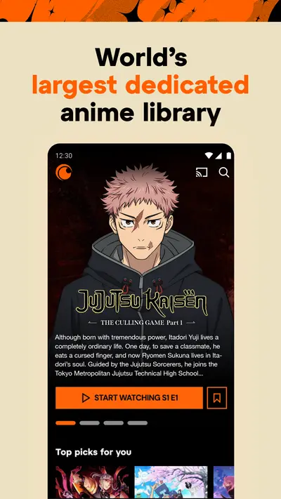 Crunchyroll: Anime Streaming app store screenshot 1 — Entertainment (Android)
